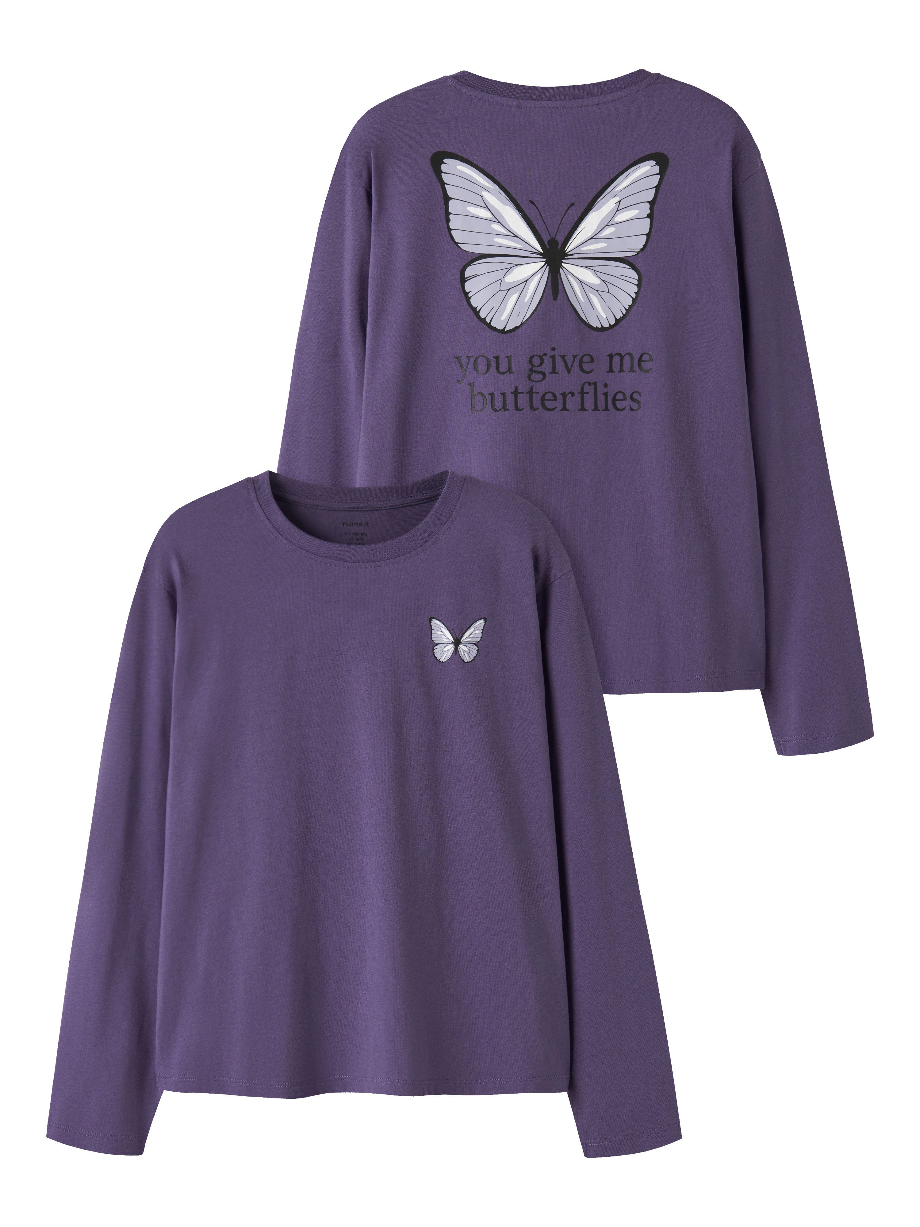 Name It Langarmshirt NKFVICKIE LS NREG TOP Baumwolle, regular fit