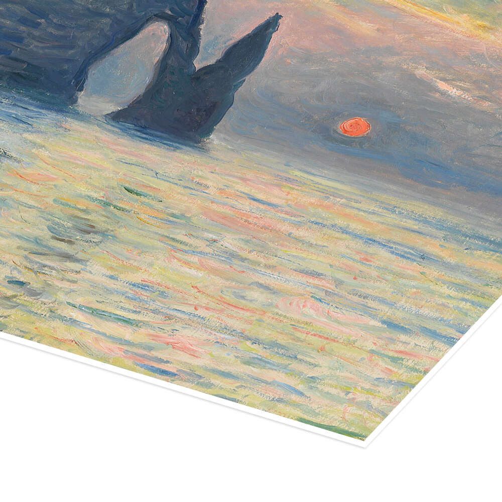 Posterlounge Wandbild Klippe im Morgengrauen, 1883, Claude Monet, erhältlich als Poster, Leinwandbild, Wandsticker oder Acrylglasbild