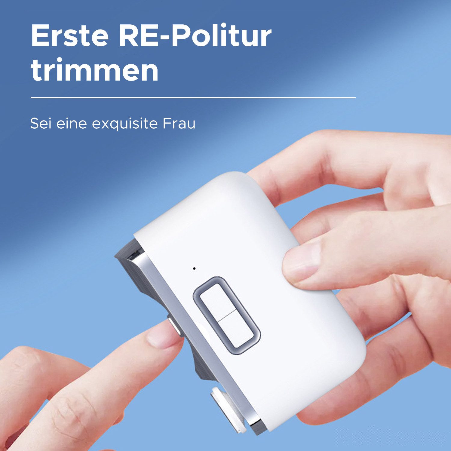 Refttenw Nagelknipser Elektrischer Nagelknipser Baby-Nagelfeile 2-Gang mit LED-Licht