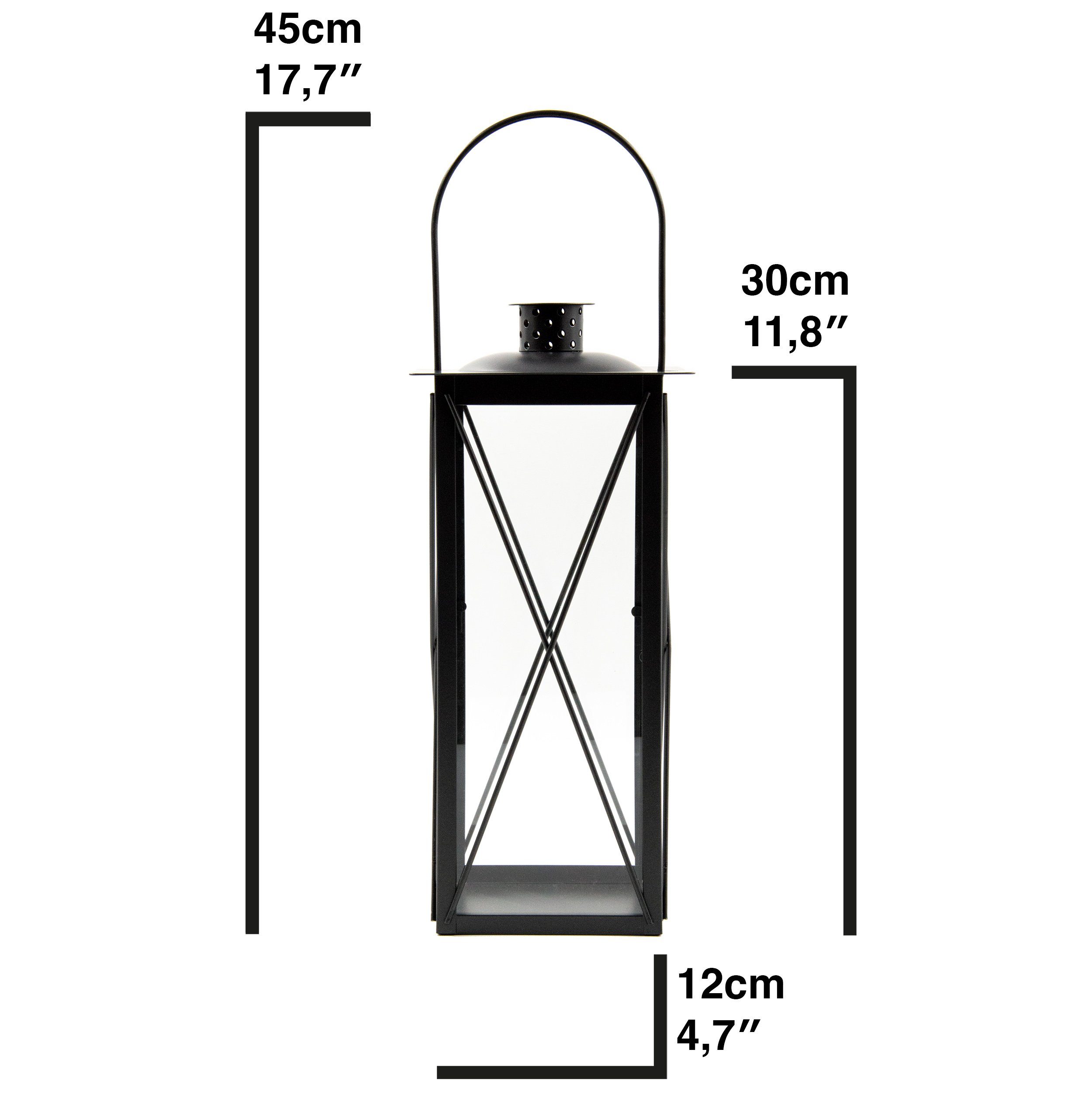 Blümelhuber Kerzenlaterne Windlicht, Glas-Laterne