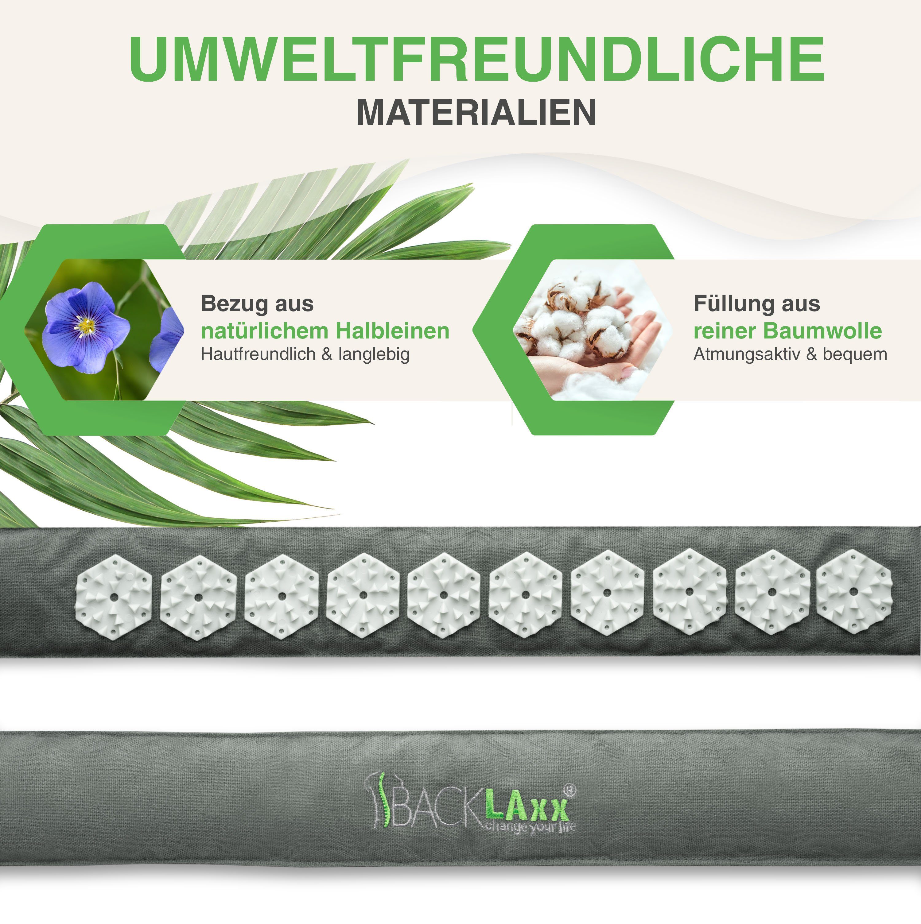 BACKLAxx® Massagegerät Akupressur Stirnband, Kopfband, Kopfmassagegerät mit Tasche zur Kopfmassage, Intensitätsregulierung durch Klettverschluss – Bild 4 von 5