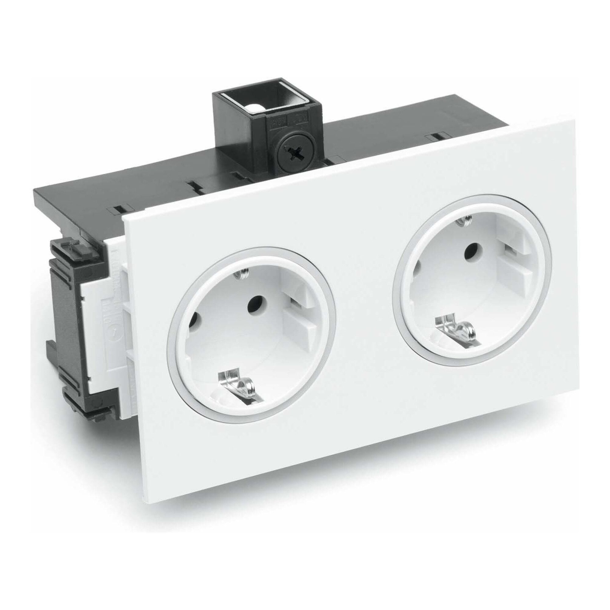 Rehau Rehau Steckdose 2-fach SIGNA IN rws BRK 2STD rws/rt Steckdosenleiste