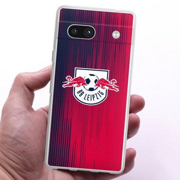 DeinDesign Handyhülle Wappen RB Leipzig Offizielles Lizenzprodukt RB Leipzig Blau Rot, Google Pixel 7a Silikon Hülle Bumper Case Handy Schutzhülle