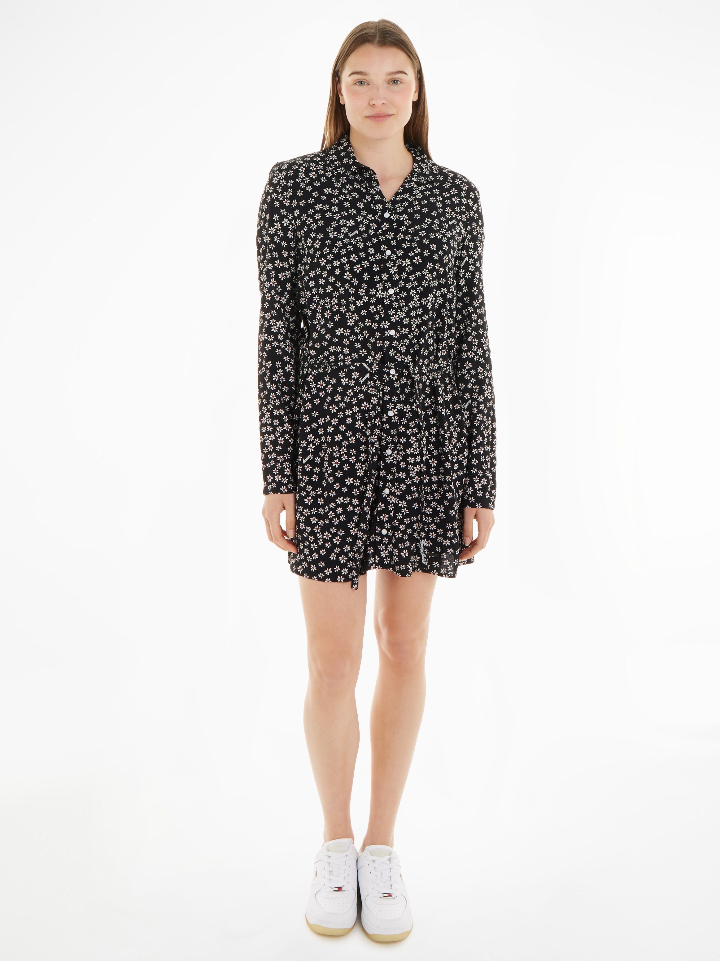 Tommy Jeans Blusenkleid TJW DITSY BELTED günstig online kaufen