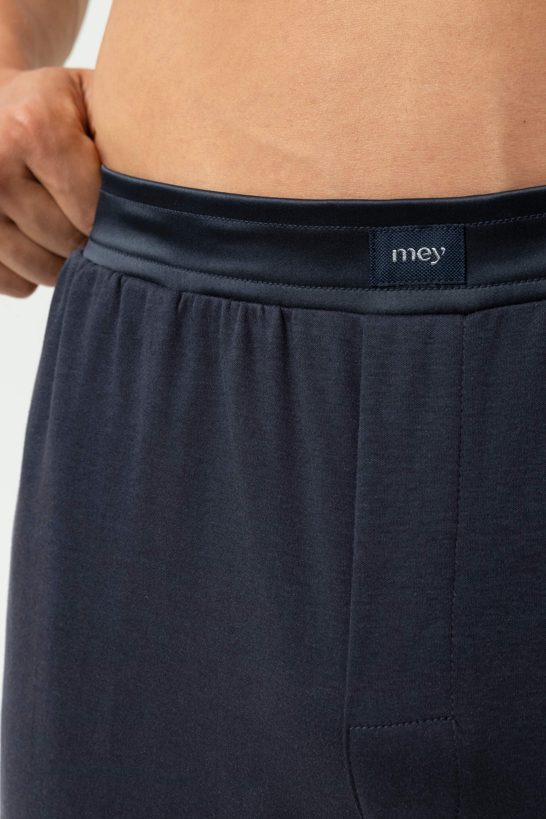 Mey Schlafhose Mey Herren Long-Pants Serie Aarhus Uni Hose lang (1-tlg) Softe Pyjamahose, Uni, Fein-Interlock, 100% Baumwolle