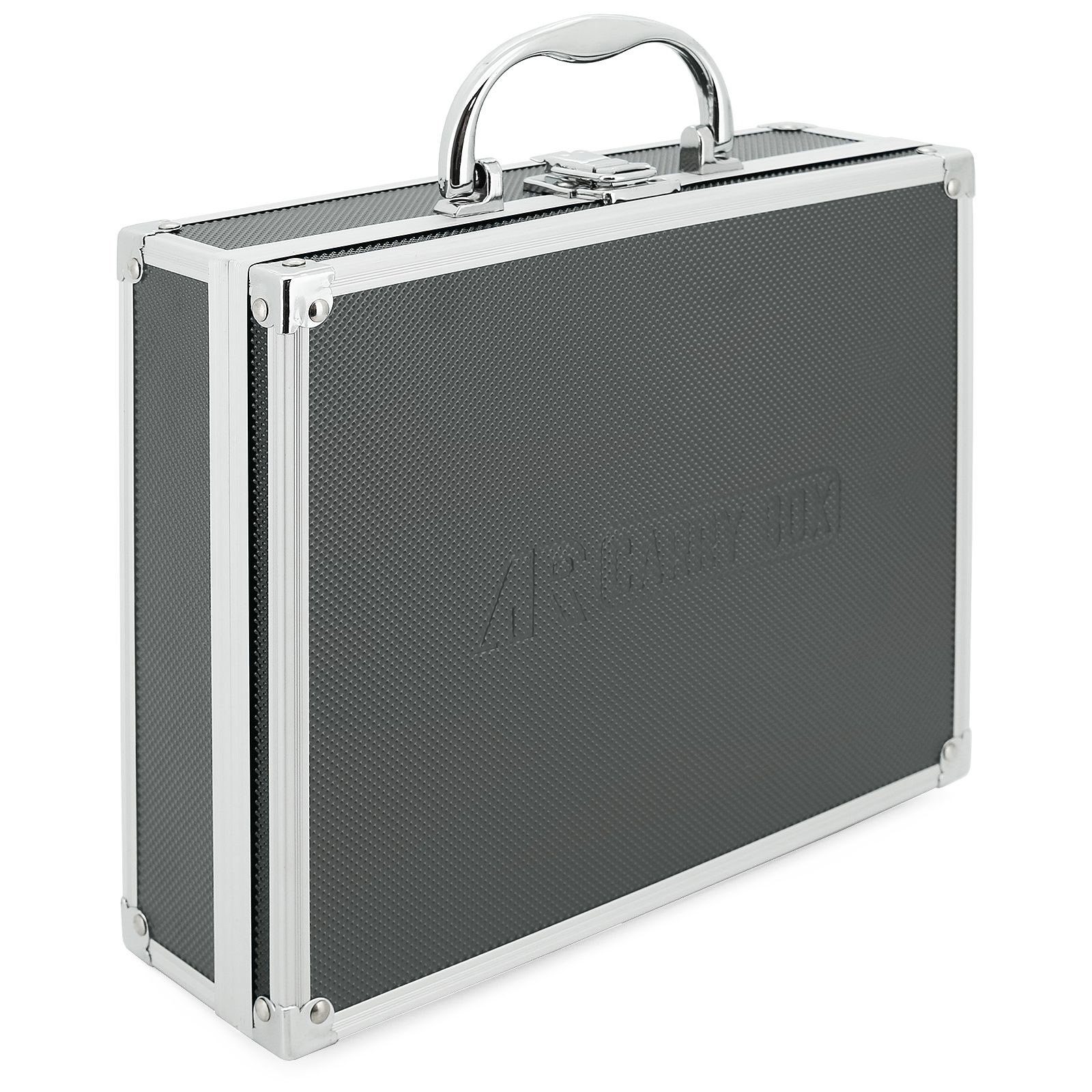 ECI Tools Werkzeugkoffer Aluminium Koffer Box verschiedene Farben mit Schaumstoffeinlage (LxBxH Grau