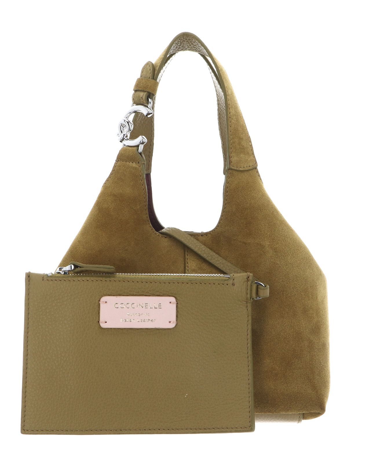 COCCINELLE Handtasche Handbag Suede (Set, 2-tlg), aus echtem Rindsleder