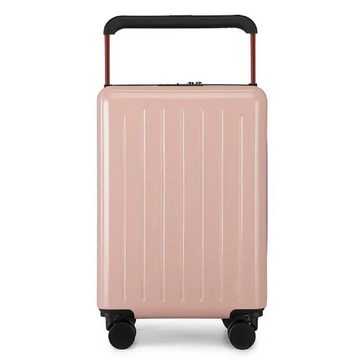 *KOFFER-BARON* Hartschalen-Trolley Hartschalenkoffer breiter Griff Classic Handgepäck ABS, TSA rosa