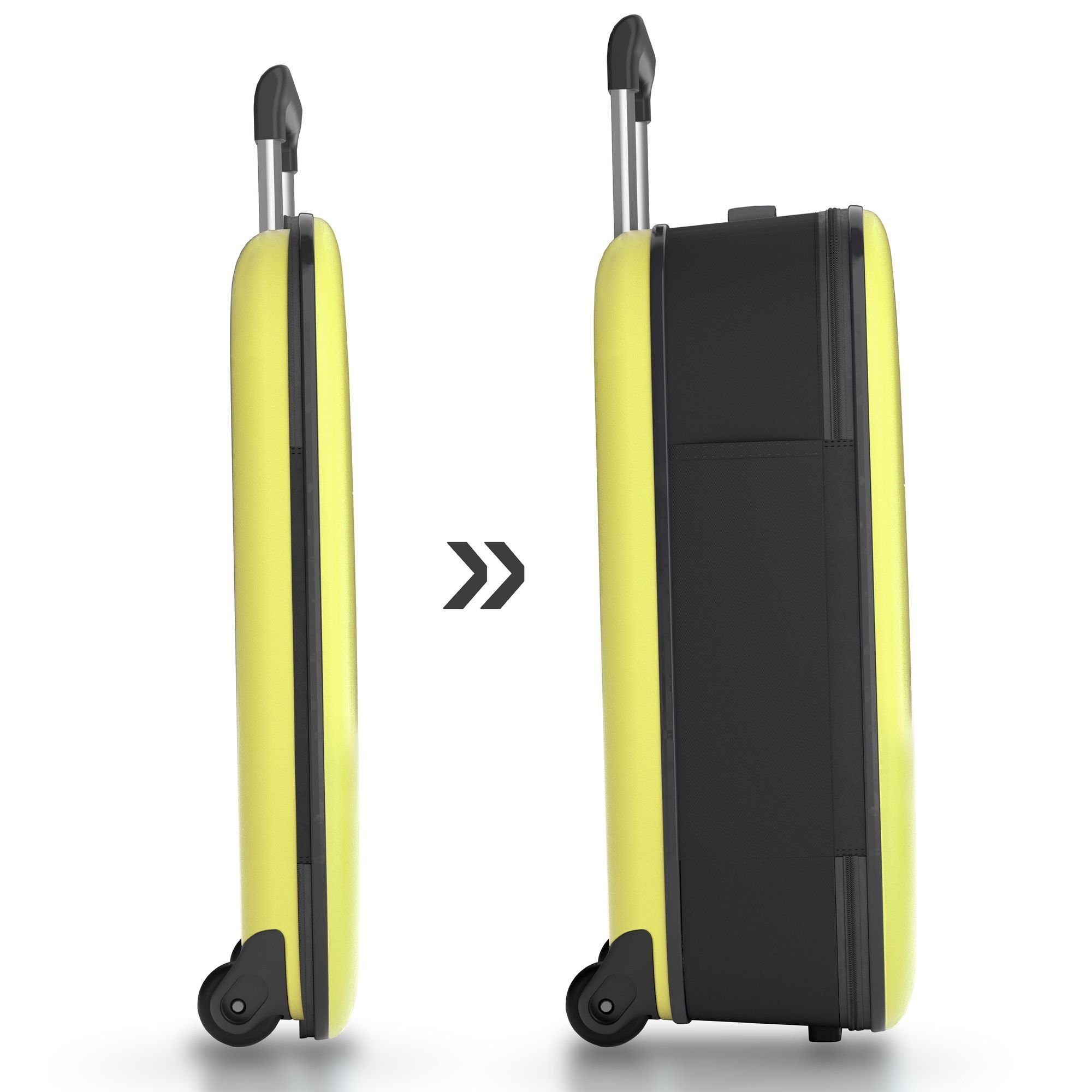 iris Vega yellow Rollen, 2 Polycarbonat Handgepäck-Trolley II, Rollink