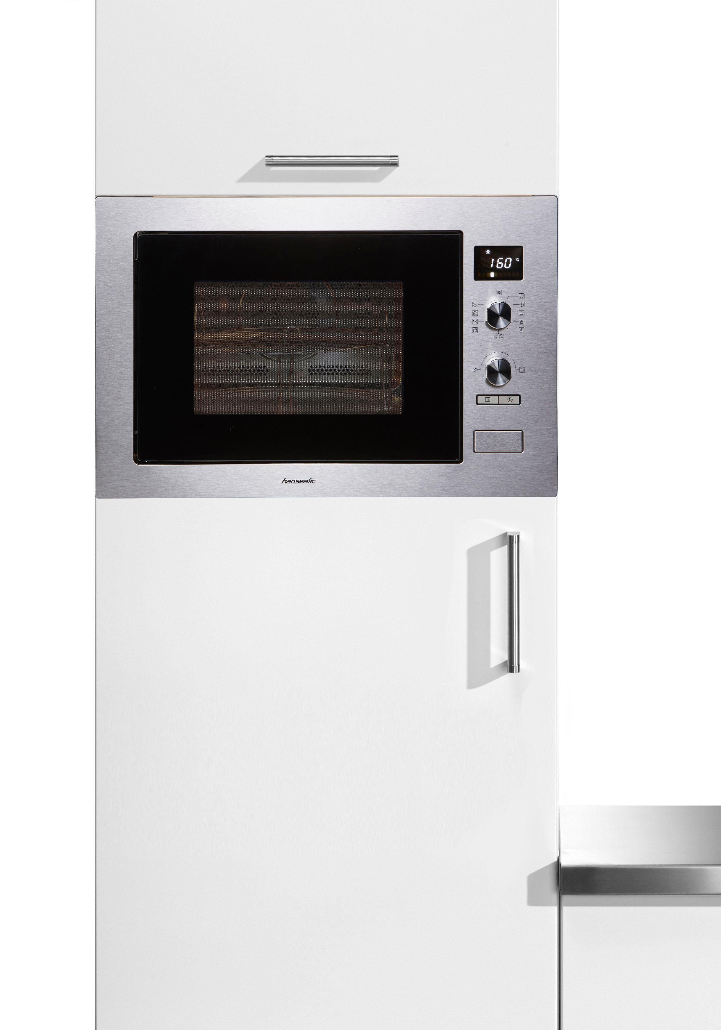 Hanseatic Einbau-Mikrowelle AC034B8S-S0EE, Grill, Mikrowelle, Umluft, 34 l
