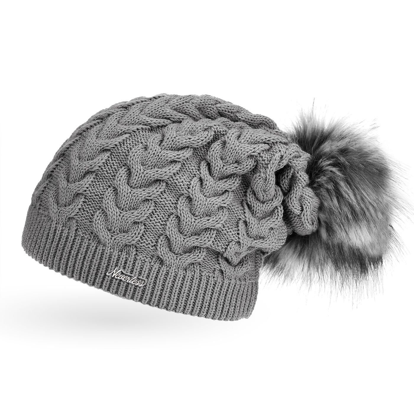 Neverless Bommelmütze coole Damen Strickmütze Strick-Beanie günstig online kaufen