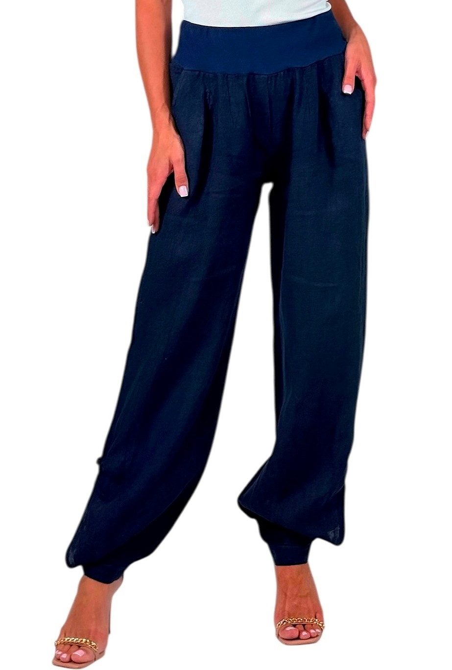 Mississhop Leinenhose 100 % Leinen Sommerhose, günstig online kaufen