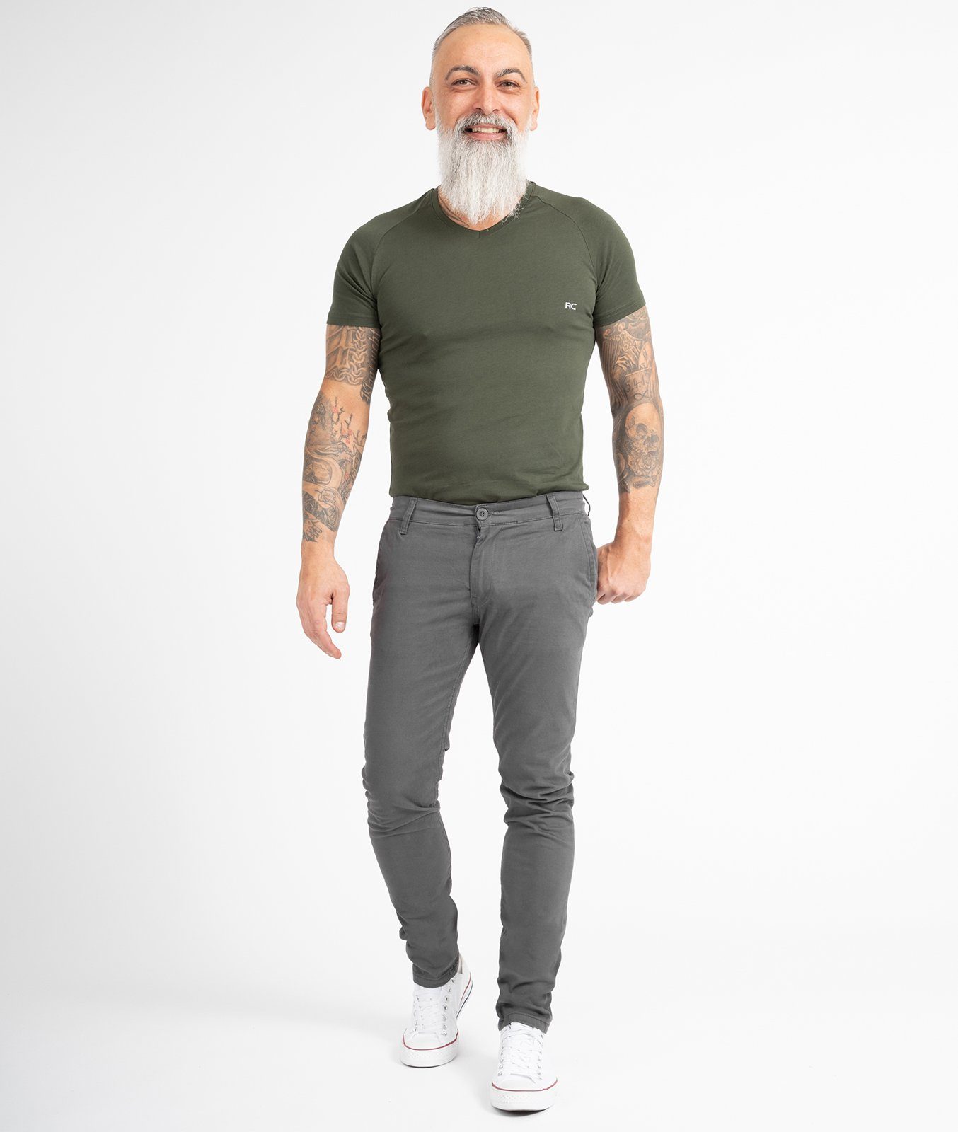 Indumentum Chinohose Herren Slim Fit Hose IS-305