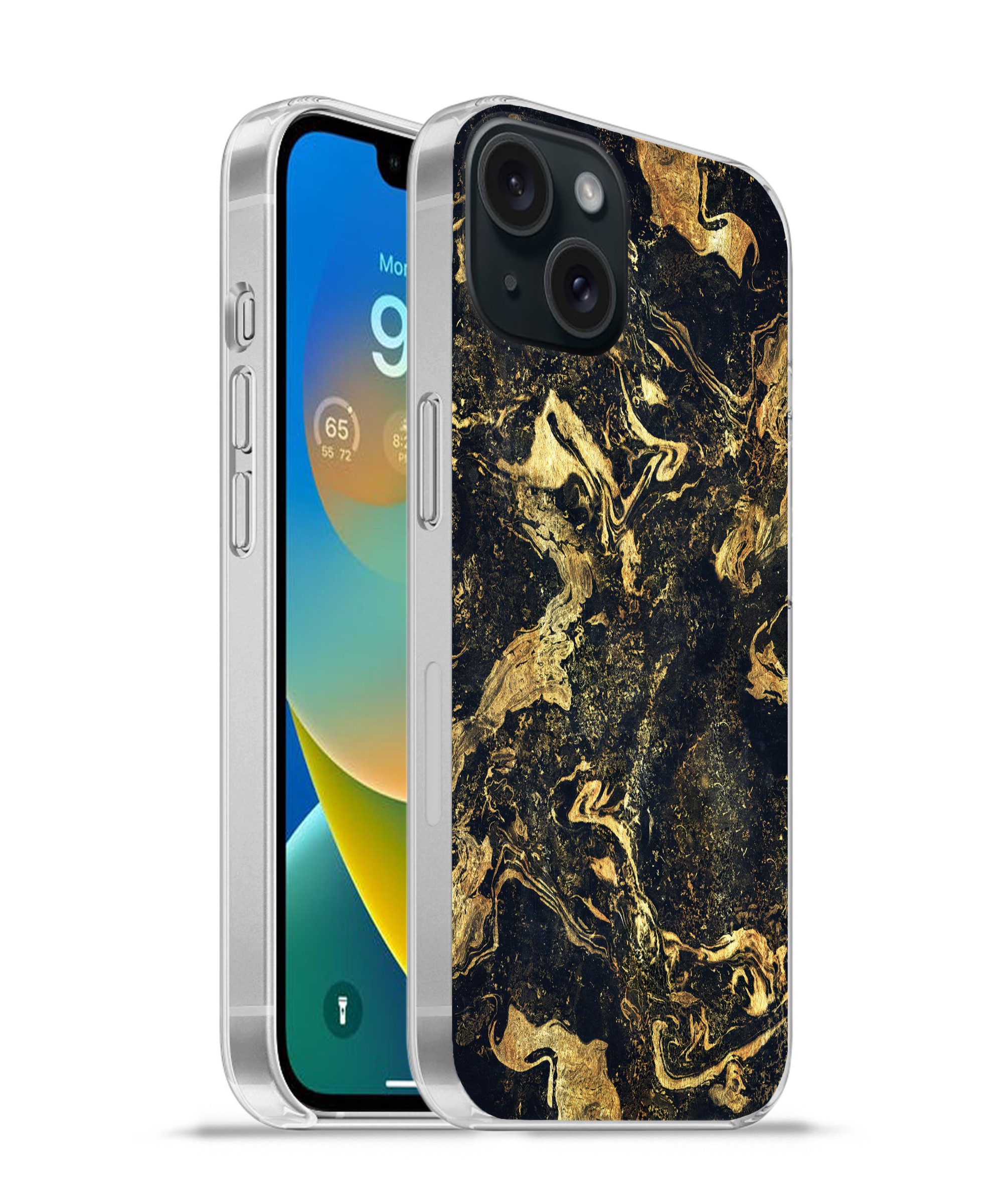 Handyhülle für Apple iPhone 15 Marmor - Luxus - Gold
