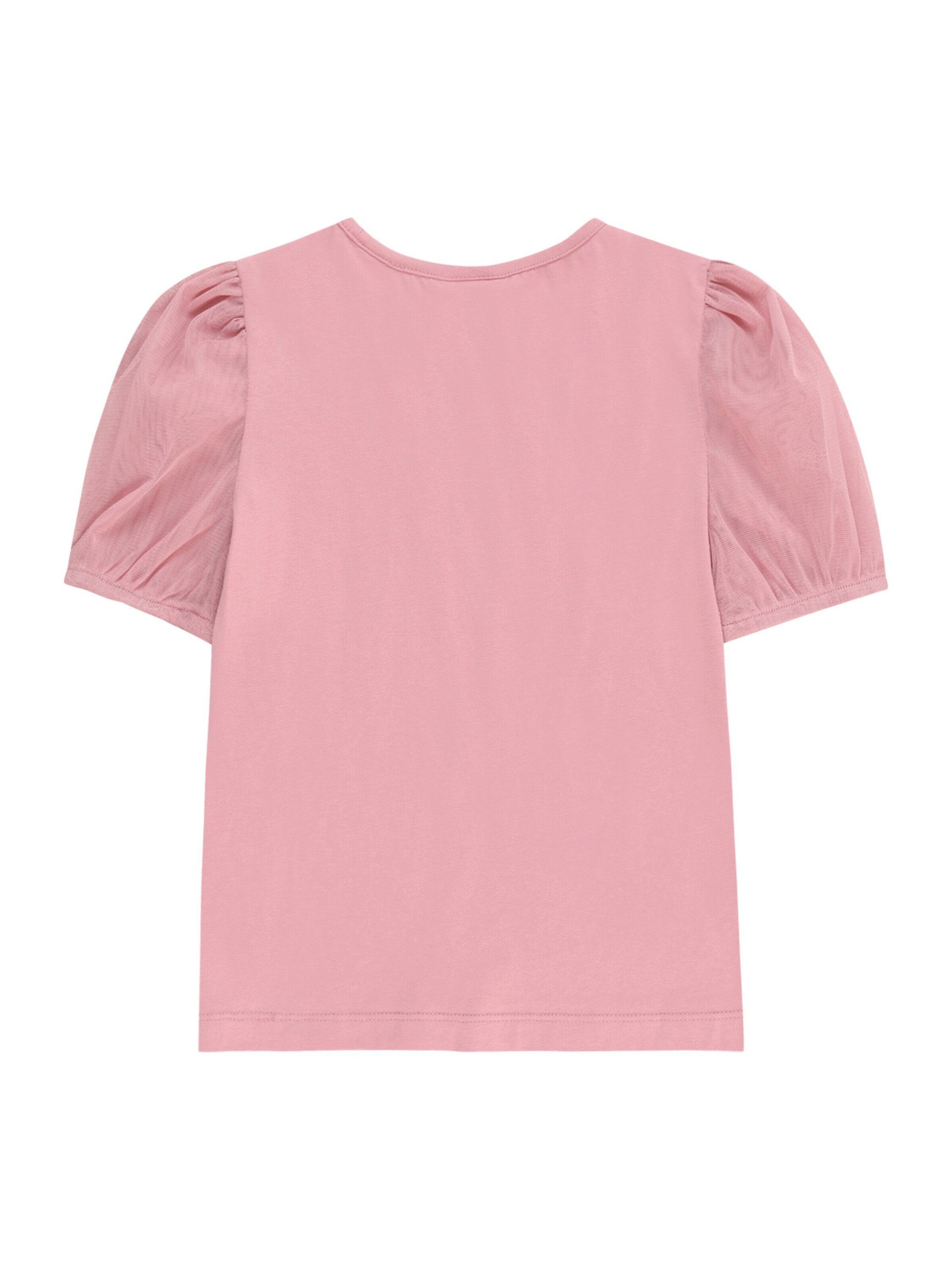 Drapiert/gerafft, Pailletten Sweatshirt (1-tlg) Junior s.Oliver s.Oliver pink