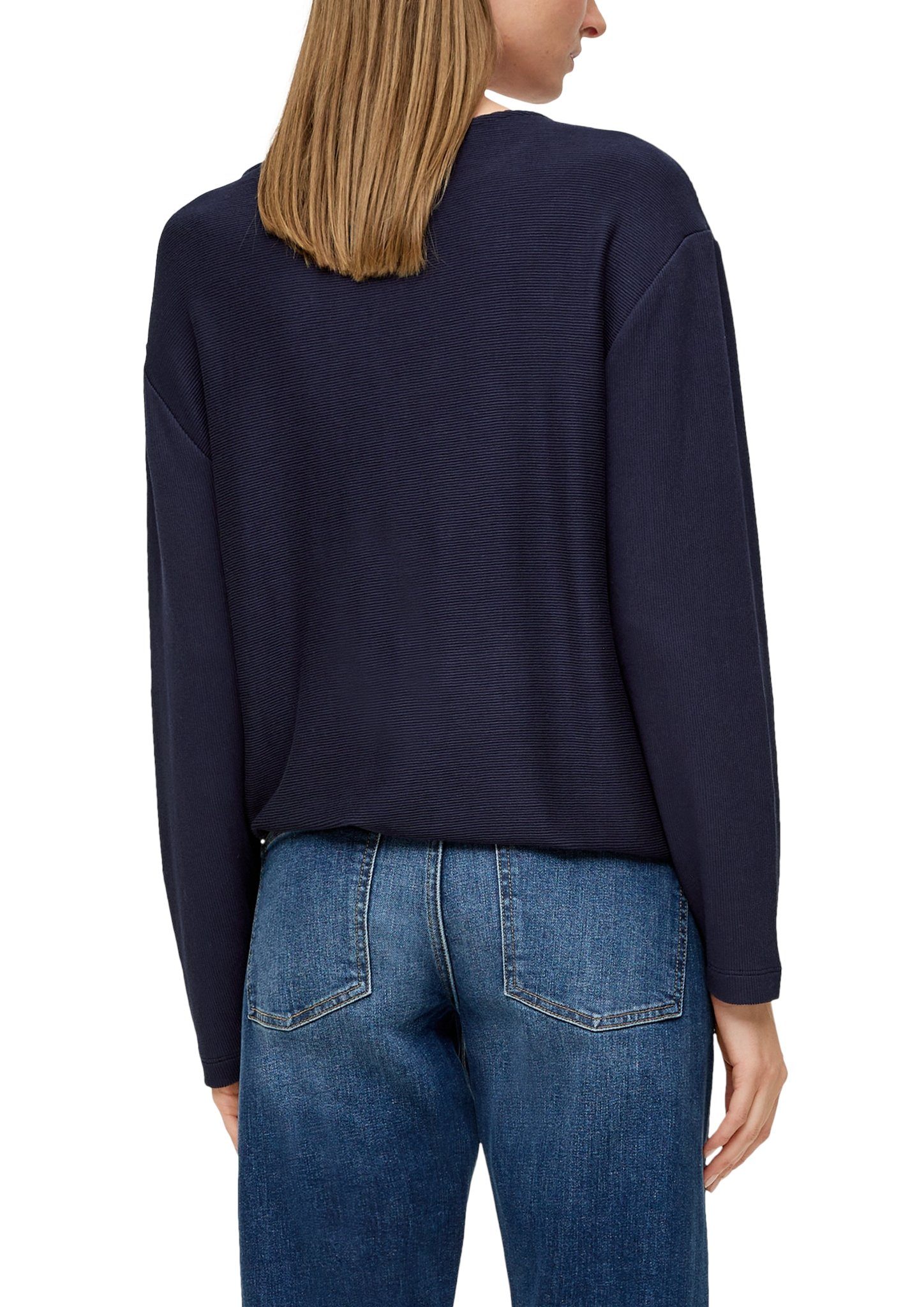 Sweatshirt Teilungsnähten mit s.Oliver blue