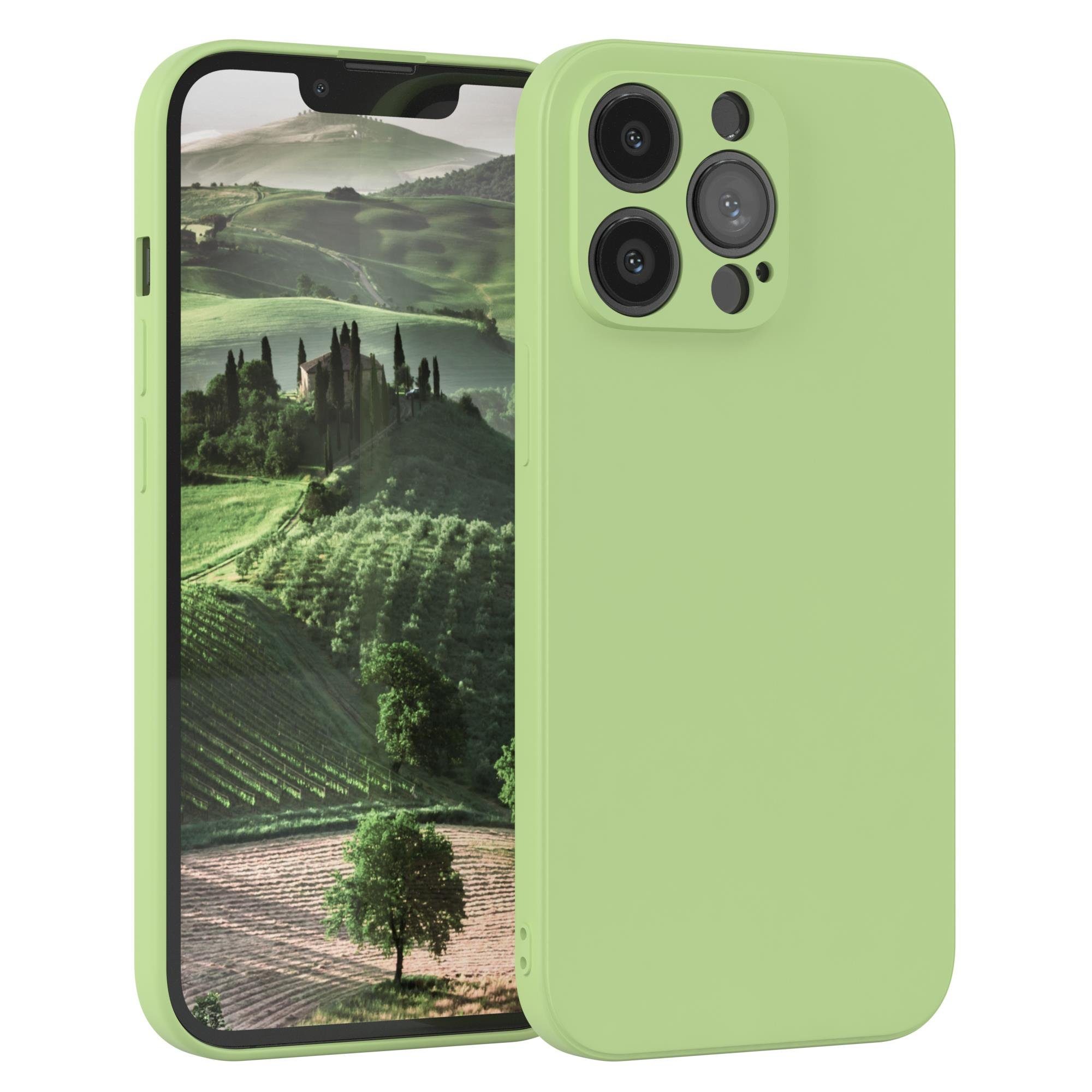 EAZY CASE Handyhülle TPU Hülle für Apple iPhone 13 Pro 6,1 Zoll, Smart Slimcover Matt Silikon Schutzhülle mit Kameraschutz tpu Grün