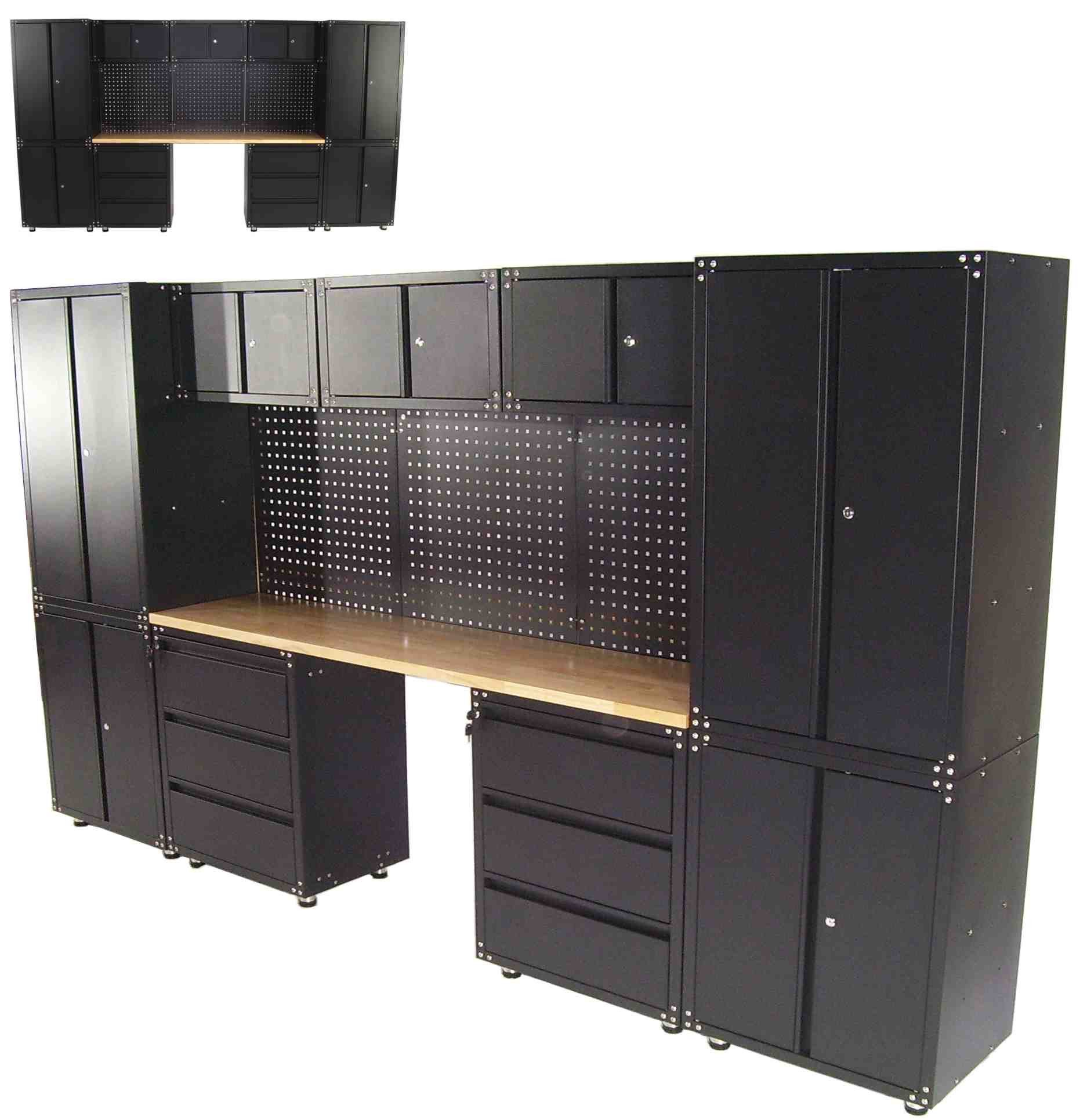 Apex Werkstatt-Set Werkstatt Schranksystem 13-teilig Werkstattschrank Werkbank 57066, (1-tlg)