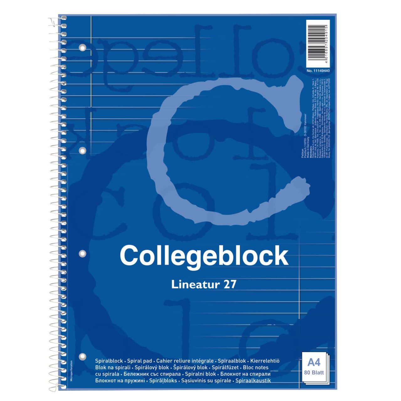 Herlitz Collegeblock herlitz Spiralblock A4 liniert 80 Blatt