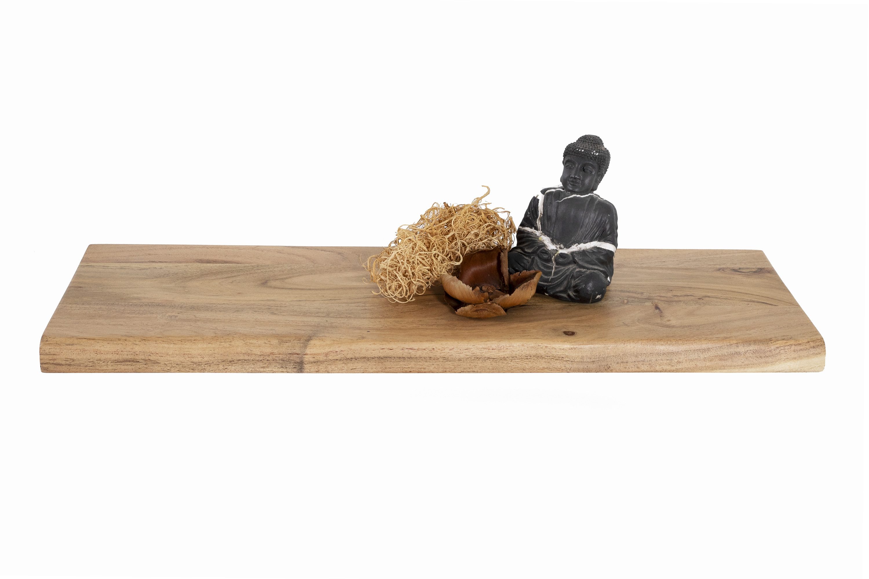 SAM® Wandregal Amara, massives Akazienholz, Baumkante, günstig online kaufen