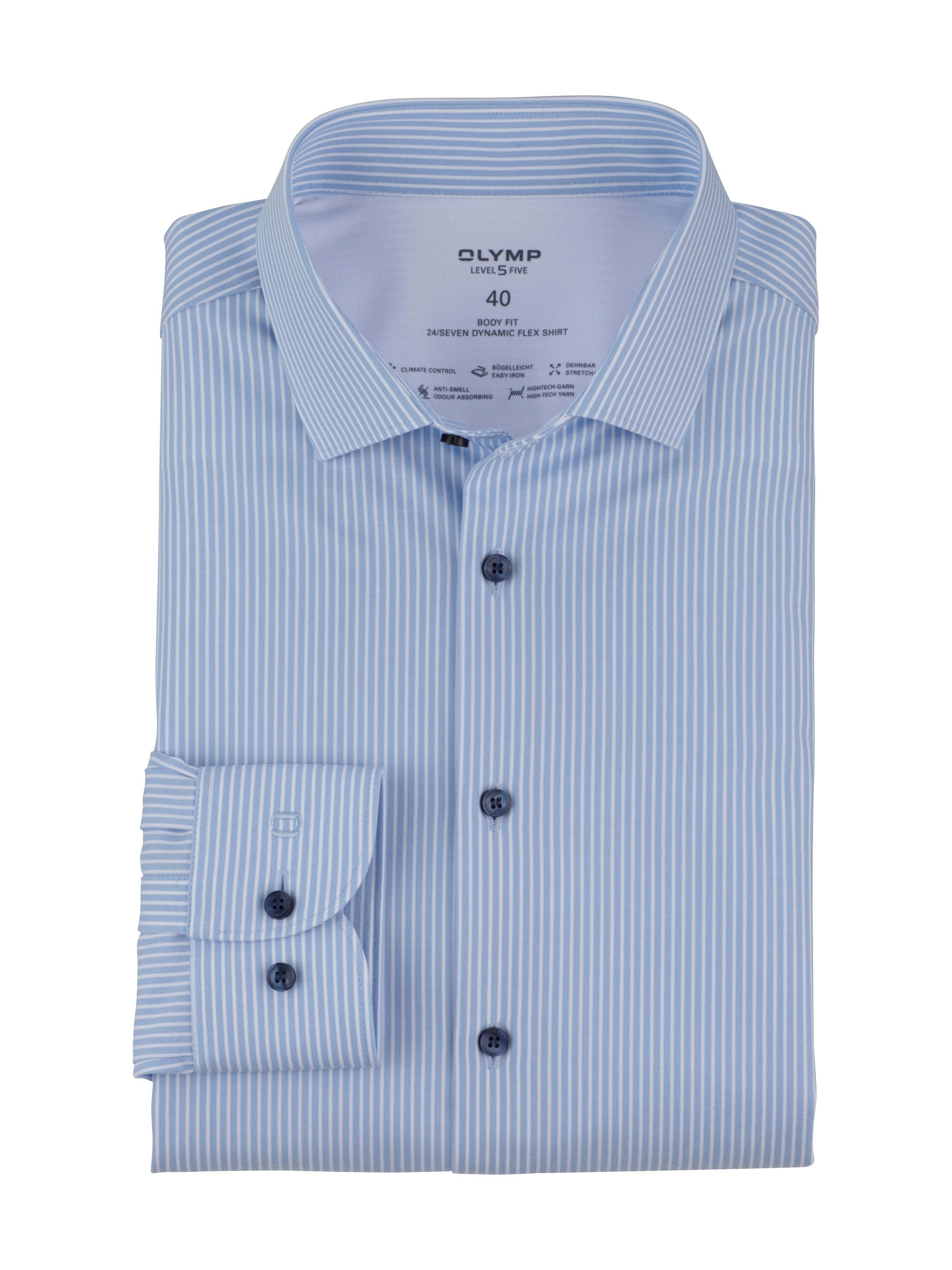 OLYMP Businesshemd 24/7 - Level 5 fein gestreift günstig online kaufen