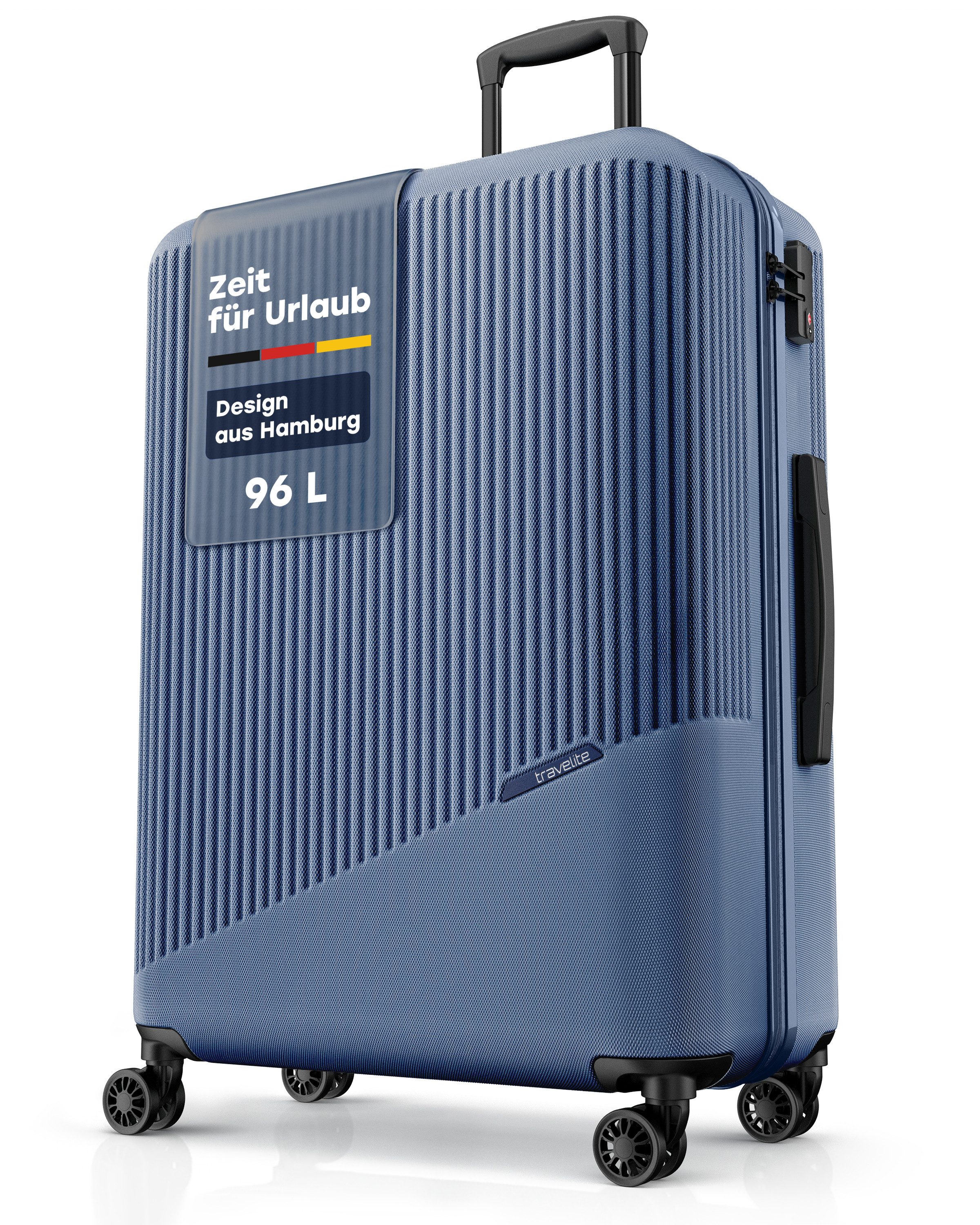 travelite Hartschalen-Trolley BALI Reisekoffer Hartschale, 4 Rollen, TSA-Schloss – robustes Reisegepäck