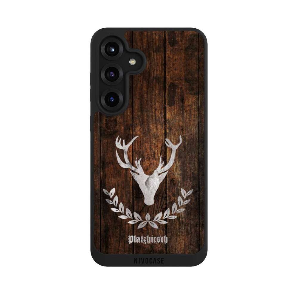 Handyhülle Hirsch Holzoptik Holz Platzhirsch