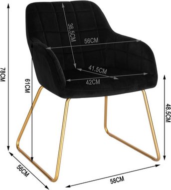 Woltu Esszimmerstuhl (1 St), Sessel, Polsterstuhl Küchenstuhl, max. 150 kg