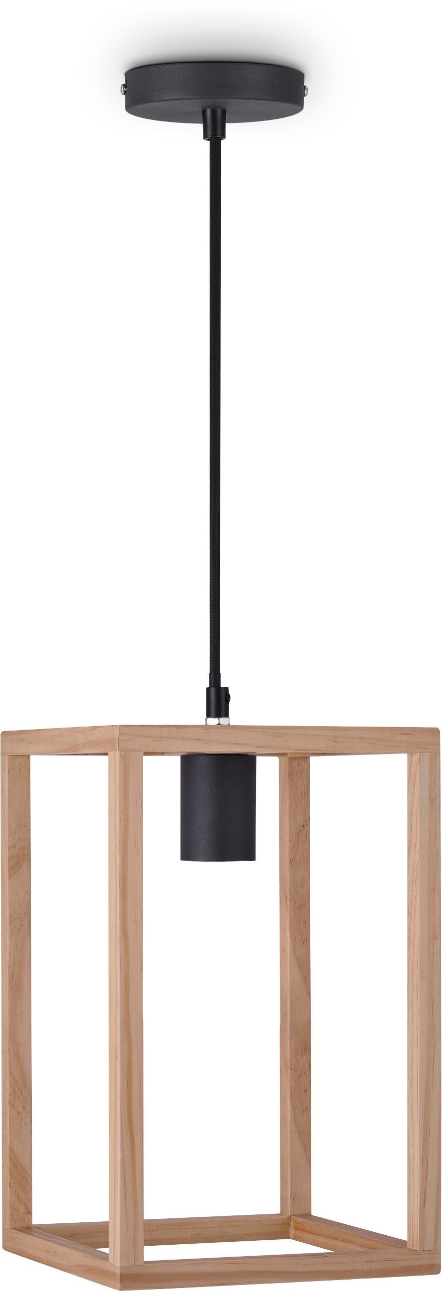 E27 BJÖRN, Home Paco Esszimmer Pendellampe Holz ohne Wohnzimmer Einflammig Modern LED Pendelleuchte Leuchtmittel,