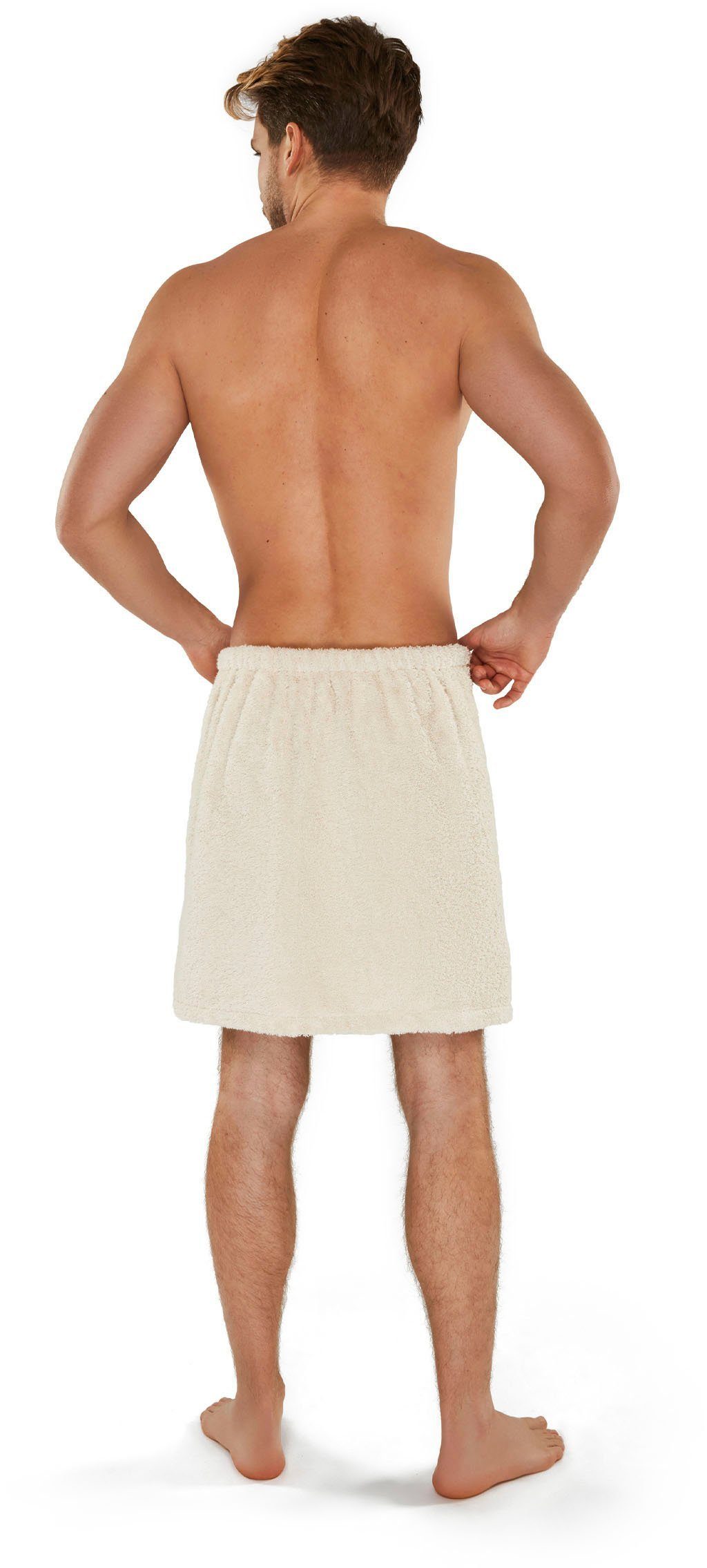 Möve Kilt Wellness, ideal für Sauna & Spa, Kurzform, Walkfrottier, Knöpfe, mit Druckknöpfen