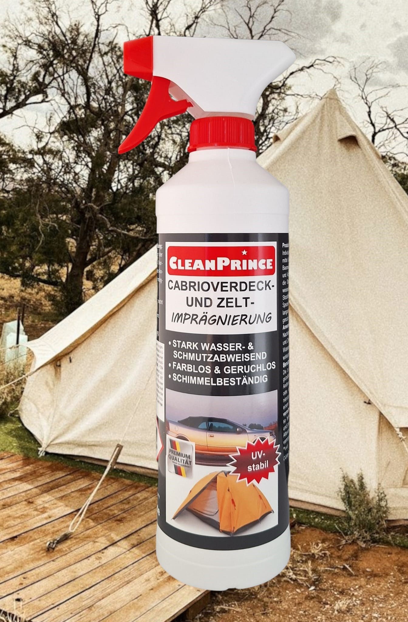 CleanPrince Cabrioverdeck & Zelt-Imprägnierung transparent Imprägnierspray