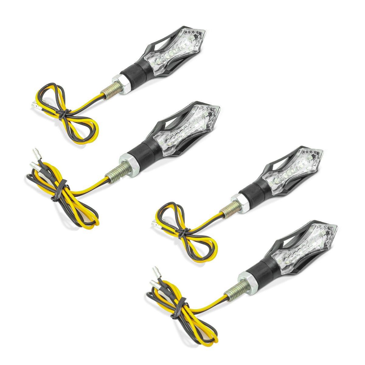 Lumitecs Halter 2x Lauflicht Blinker Motorrad # BL12 LED Blinker mit E-Prüfzeichen 2 S
