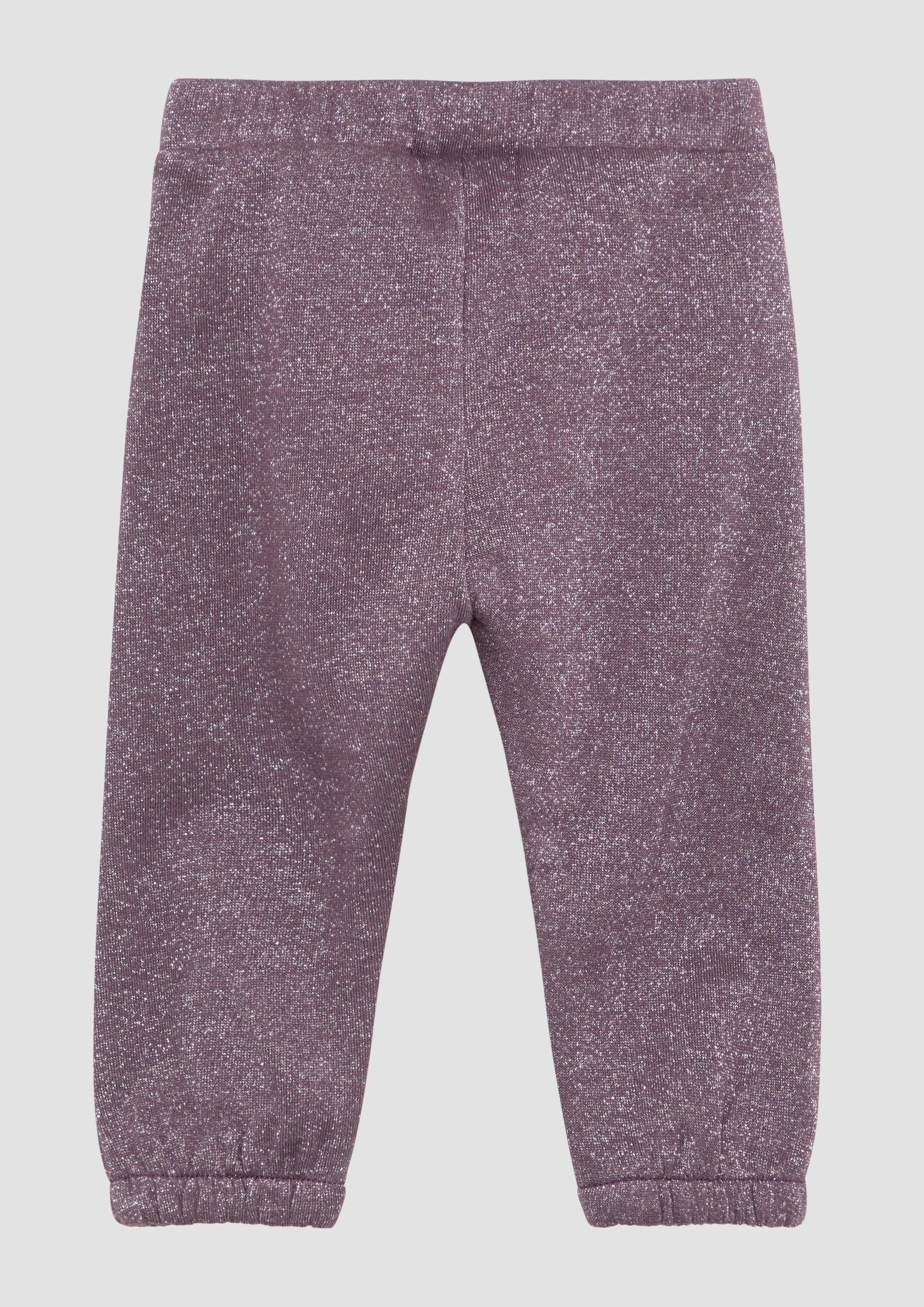 s.Oliver Jogginghose Leggings Glitzernde Sweatpants mit elastischen Bündchen – Bild 2 von 2