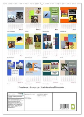 CALVENDO Wandkalender Fotodialoge - Anregungen für ein kreatives Miteinander (Premium, hochwertiger DIN A2 Wandkalender 2023, Kunstdruck in Hochglanz)