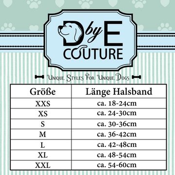 D by E Couture Hunde-Halsband "Flamingo Liebe II", gepolstert, verstellbar, 30mm breit, Handmade