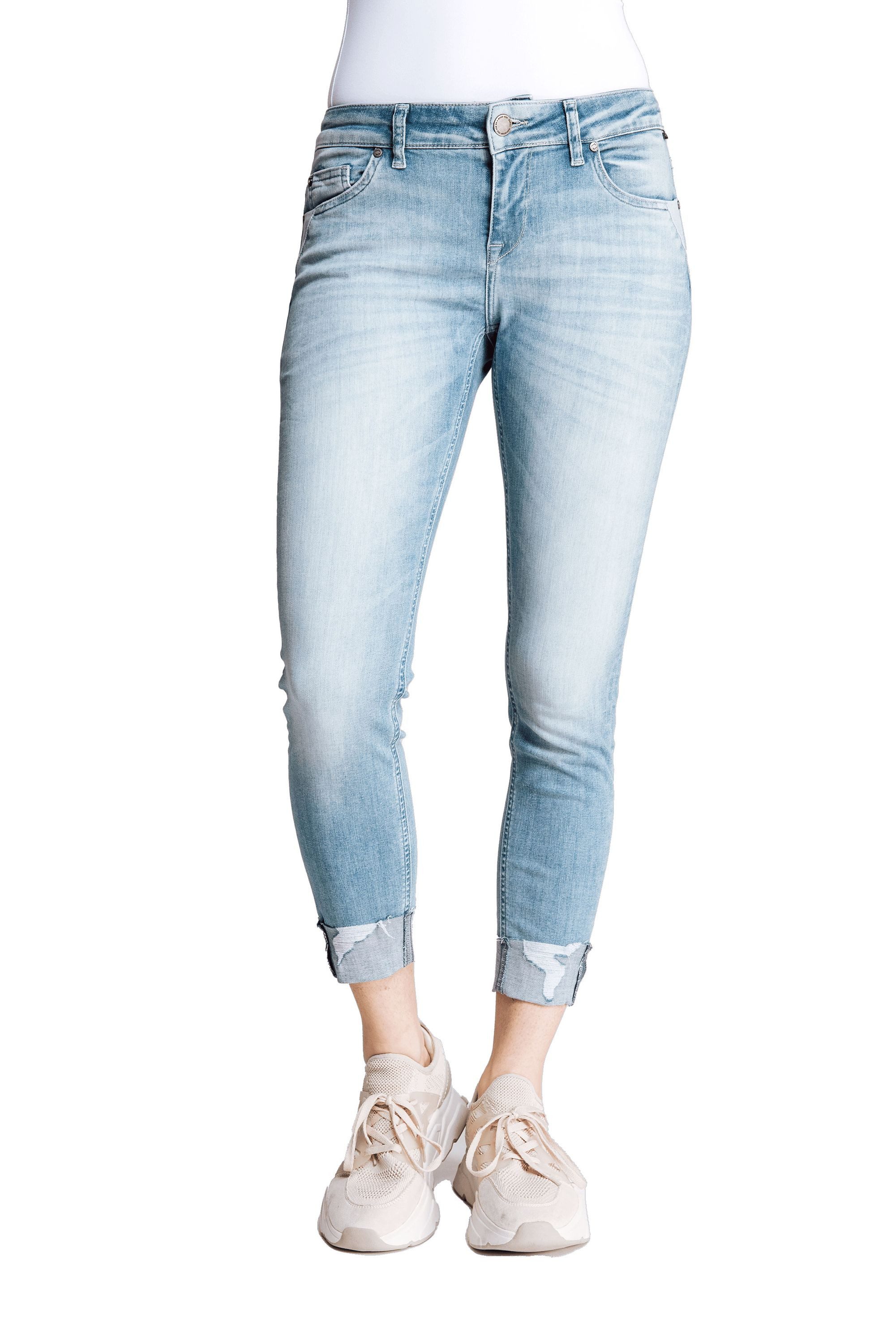 Zhrill Mom-Jeans Skinny Jeans NOVA Blau angenehmer Tragekomfort