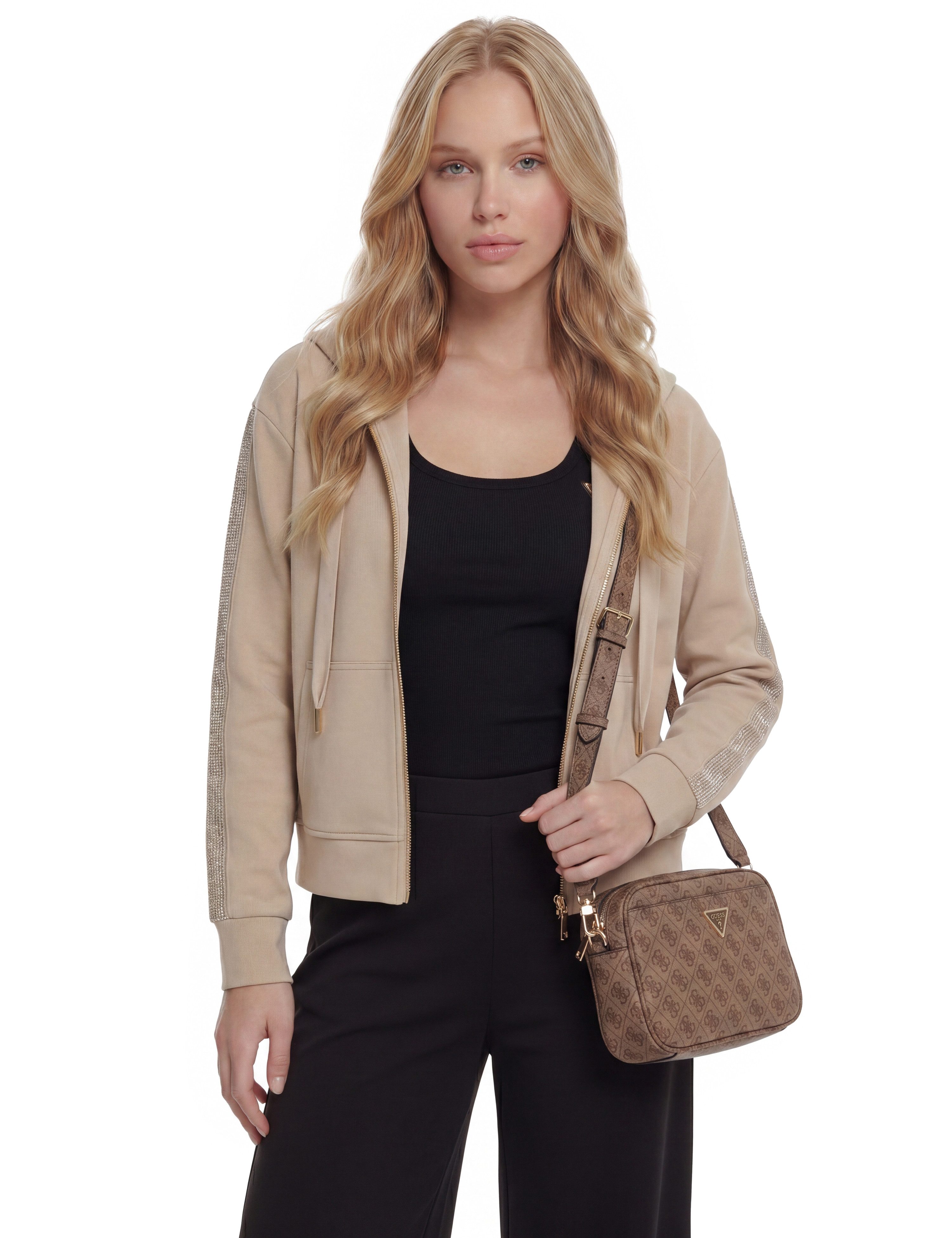 Guess Umhängetasche MERIDIAN II CAMERA BAG, Damen Umhängetasche, Schultertasche mit Logoprint – Bild 2 von 5