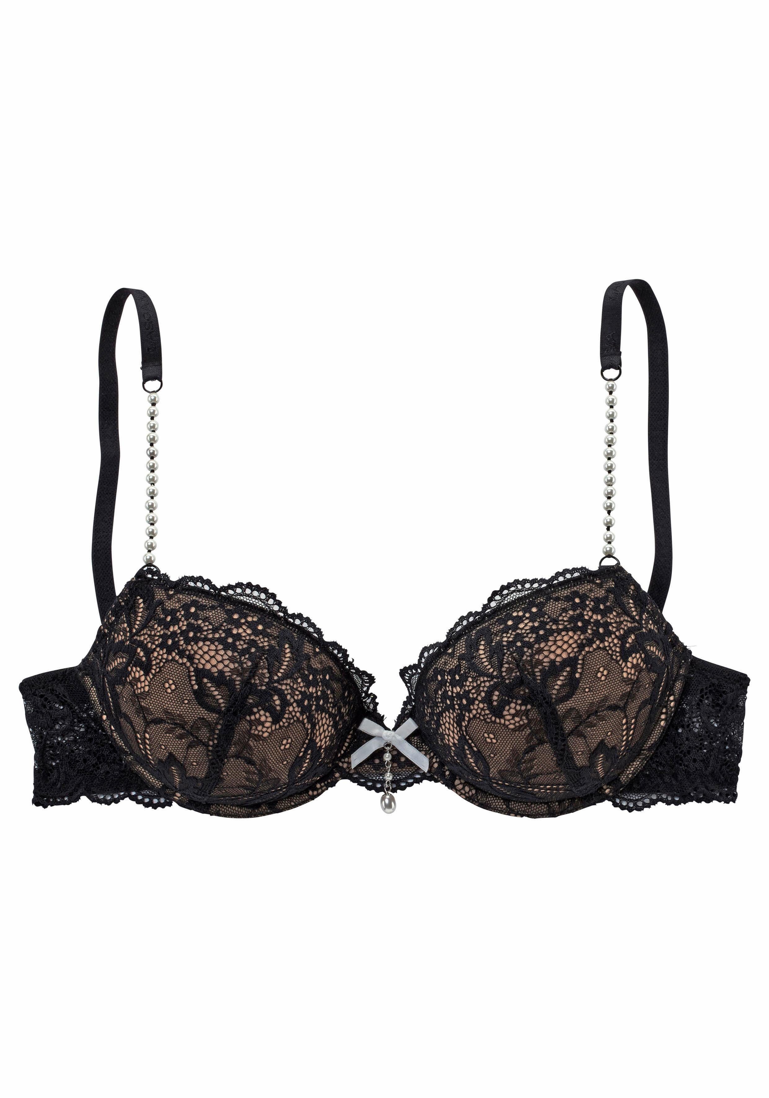LASCANA Push-up-BH mit femininen Perlendetails, sexy Dessous. Reduzierter Preis € 29,99. Unverbindliche Preisempfehlung € 34,99