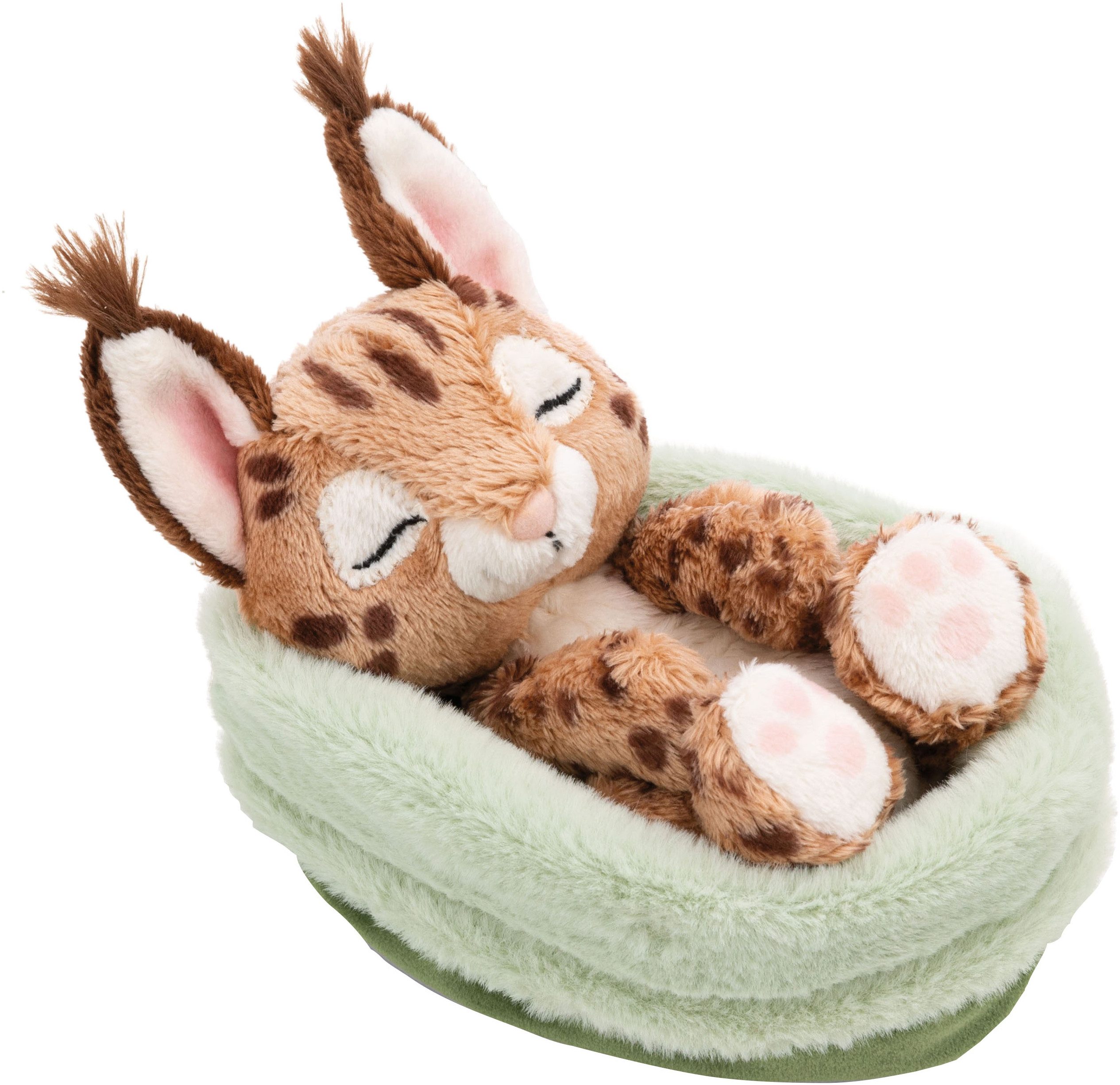 Nici Kuscheltier Sleeping Pets, Karakal, 12 cm, im Körbchen