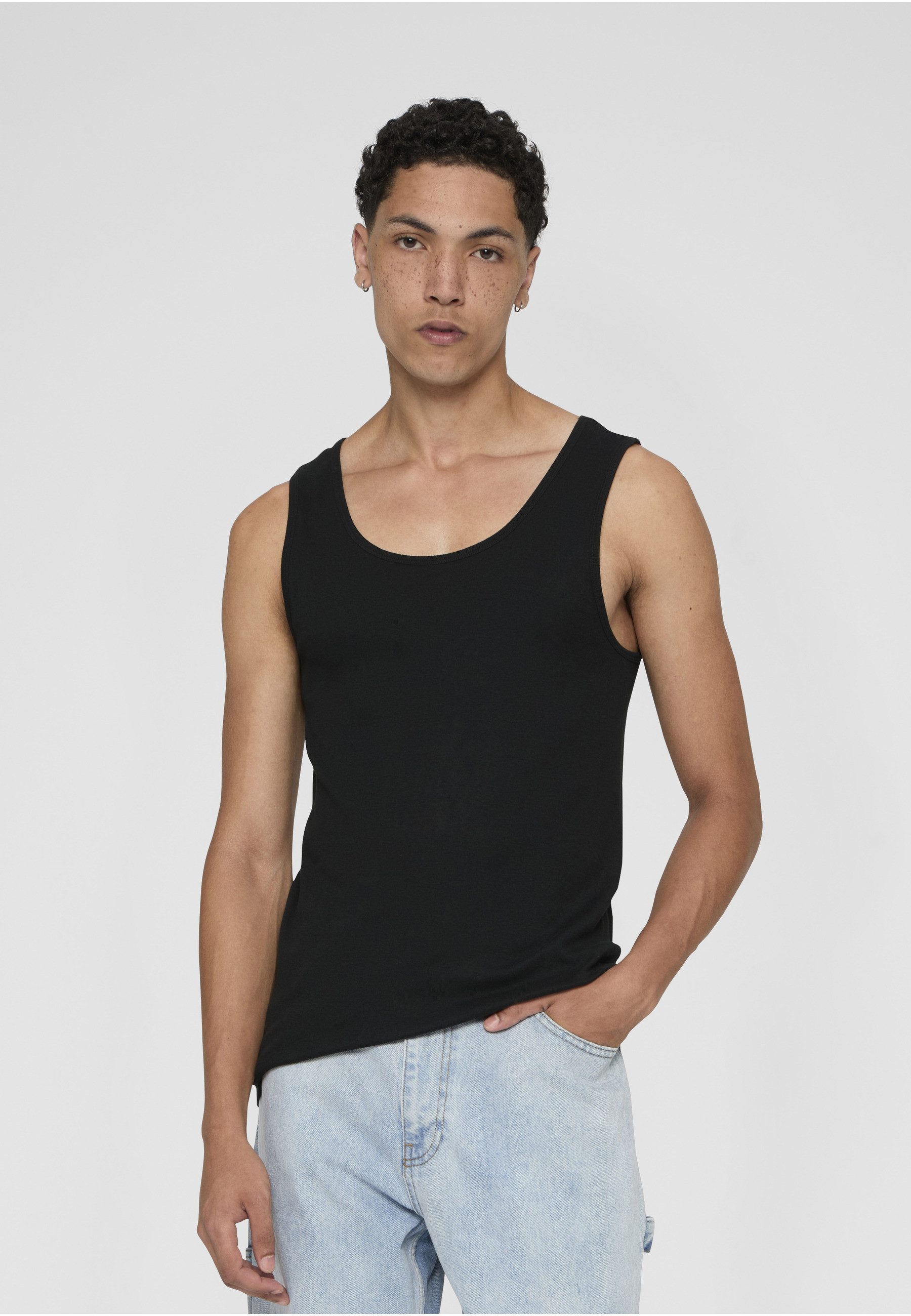 URBAN CLASSICS Shirttop Urban Classics Herren 2-Pack Seamless Tanktop (1-tlg)