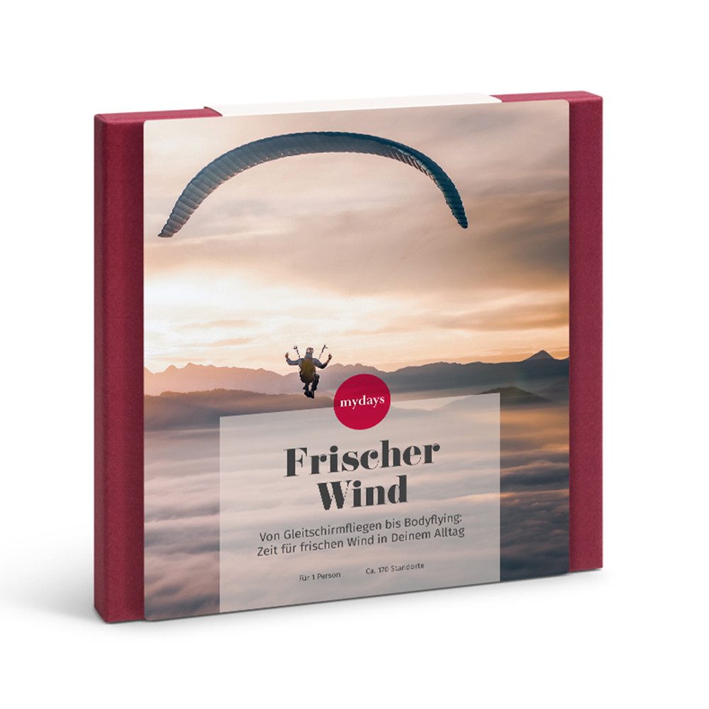 mydays Erlebnisgutschein Geschenkbox Frischer Wind, Ab geht die Post! Der aufregende Erlebnismix fuer schwungvolle Herzkl…