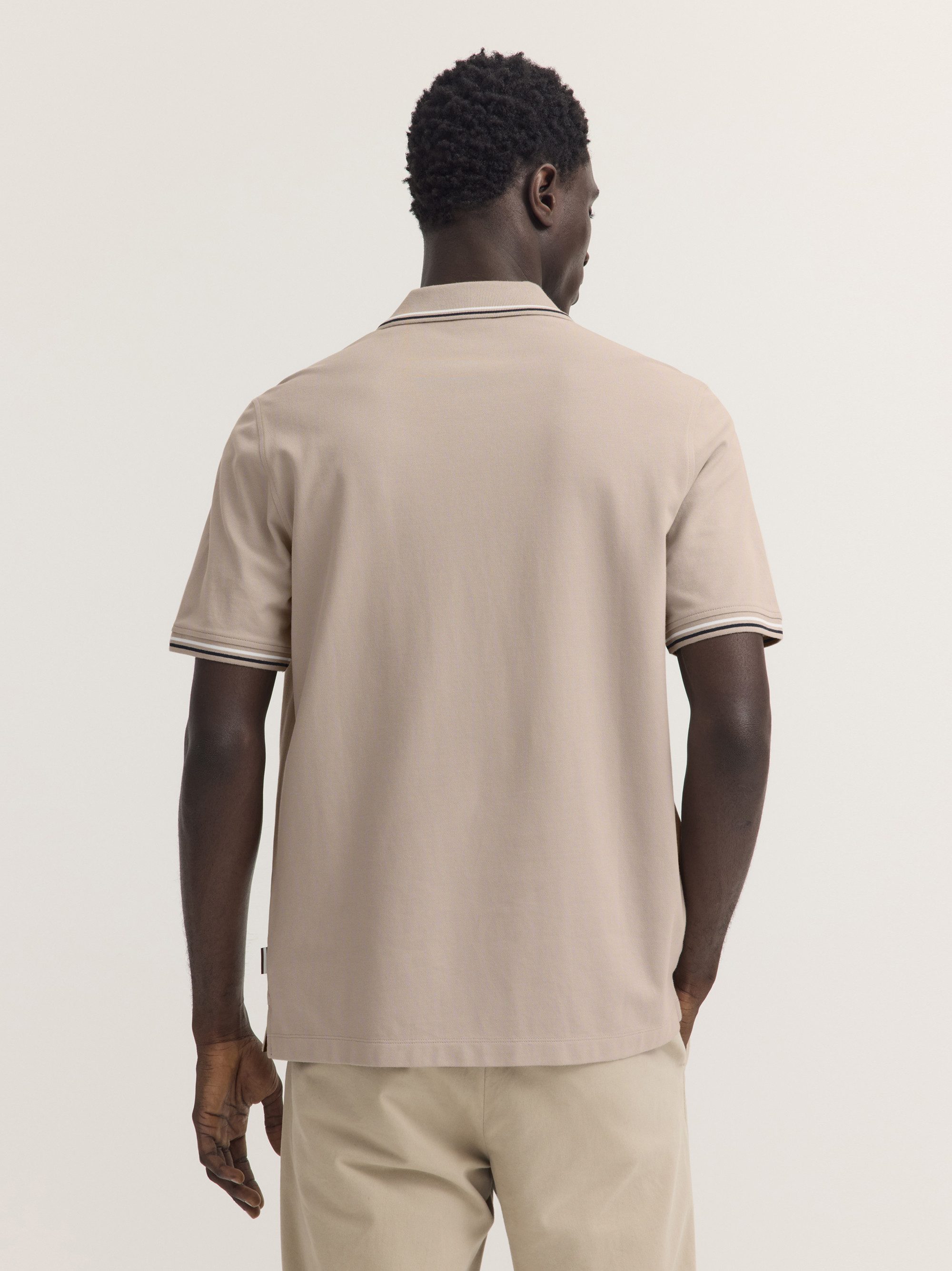 bugatti Poloshirt Modern Fit Modern Fit Baumwoll-Piqué Kurzarm Polokragen