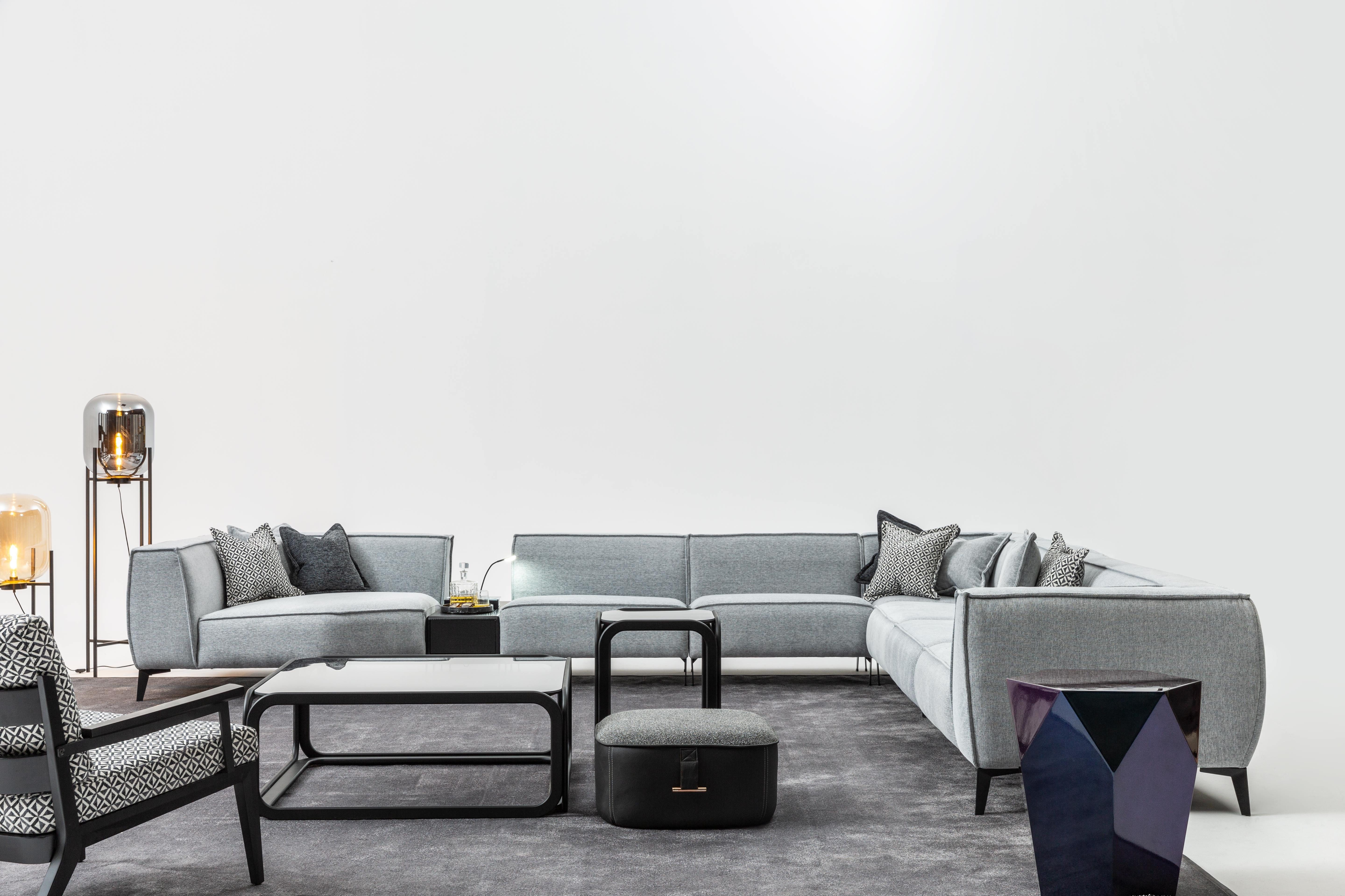 Xlmoebel Wohnlandschaft U-förmiges Polstersofa in modernem Design für gemütliche Stunden, Hergestellt in Europa