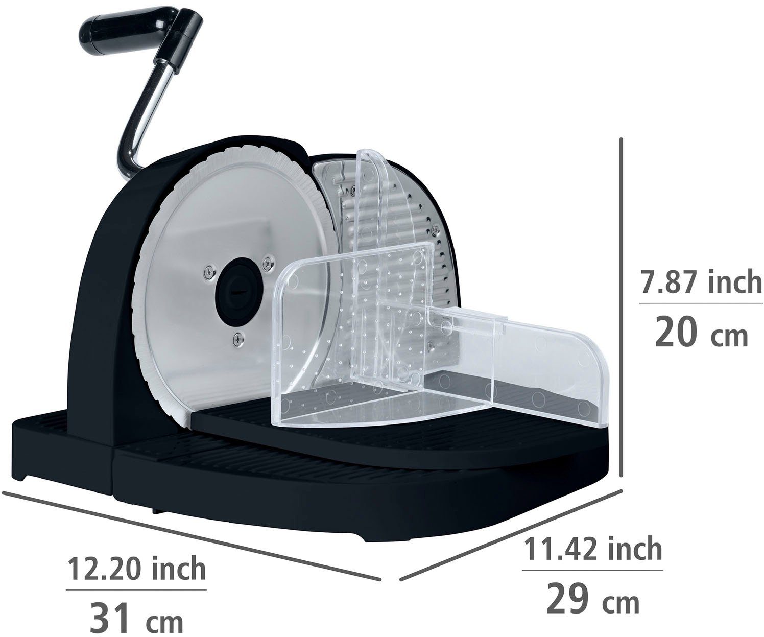 WENKO mit und -, (Brotschneidemaschine) Edelstahlmesser Handkurbel Allesschneider