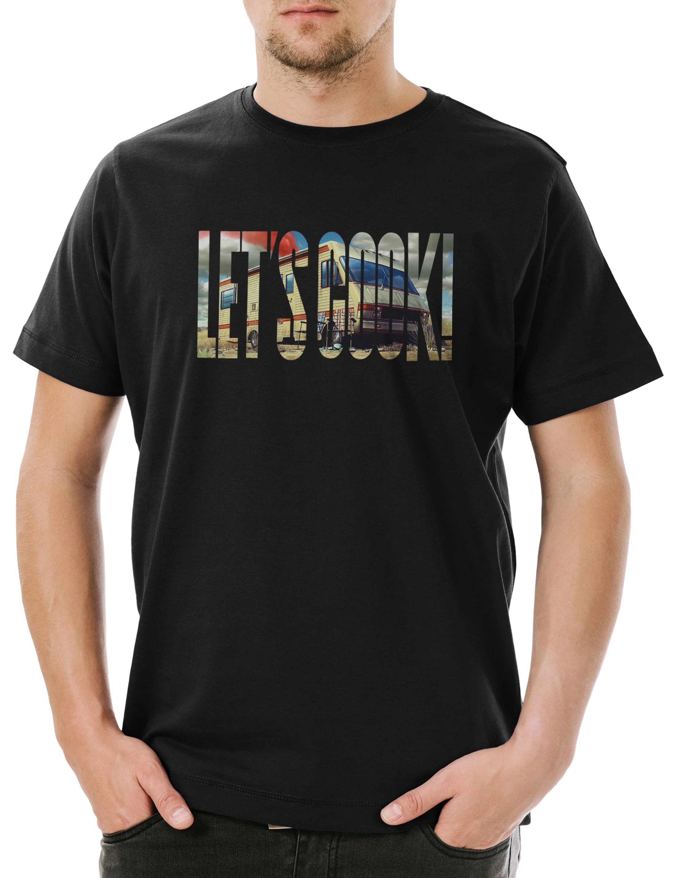 Print-Shirt Let's Cook Herren T-Shirt Walter Breaking White Ehrmantraut Bad