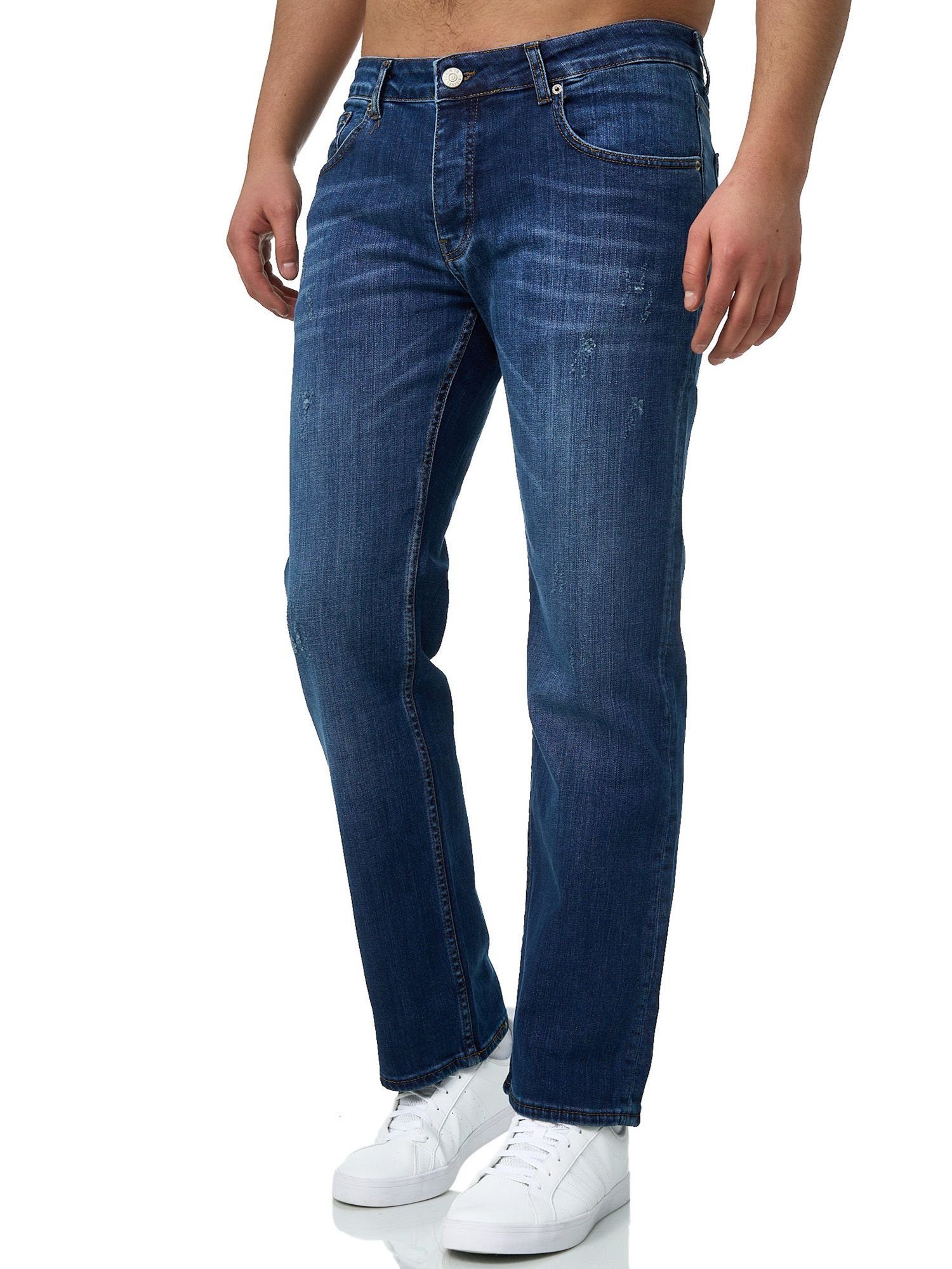 John Kayna Designer Bootcut, Jeans (Jeanshose Freizeit,Casual Regular Designerjeans Jeanshose Herrenho Denim Fit 1-tlg) Herrenjeans Herren Regular-fit-Jeans