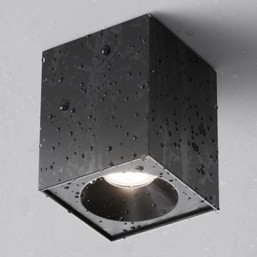 click-licht Spiegelleuchte Deckenaufbauleuchte Zoom in Schwarz GU10 IP65 eckig, keine Angabe, Leuchtmittel enthalten: Nein, warmweiss, Badezimmerlampen, Badleuchte, Lampen für das Badezimmer