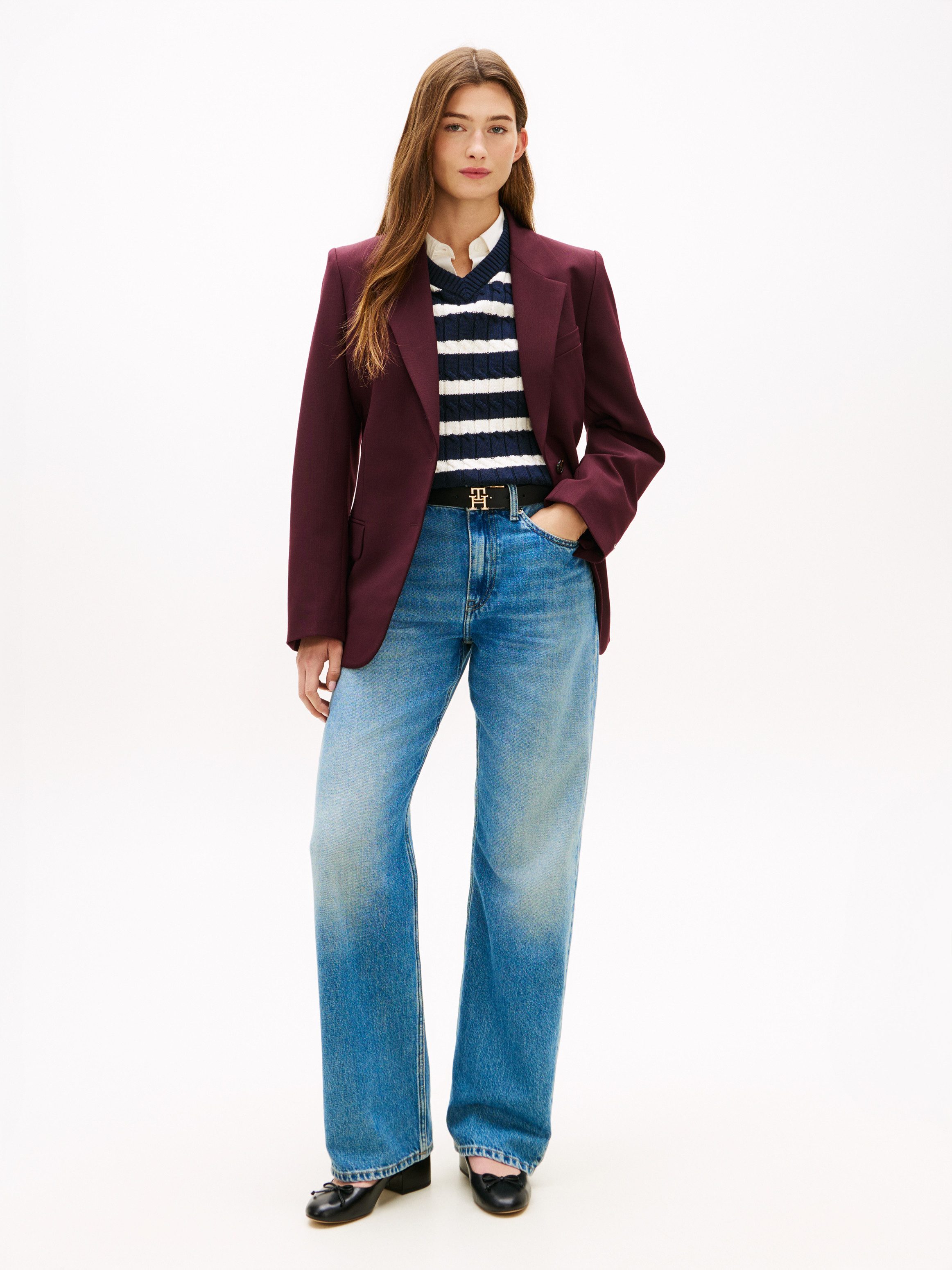 Tommy Hilfiger Straight-Jeans mit dezenter Logostickerei – Bild 3 von 5