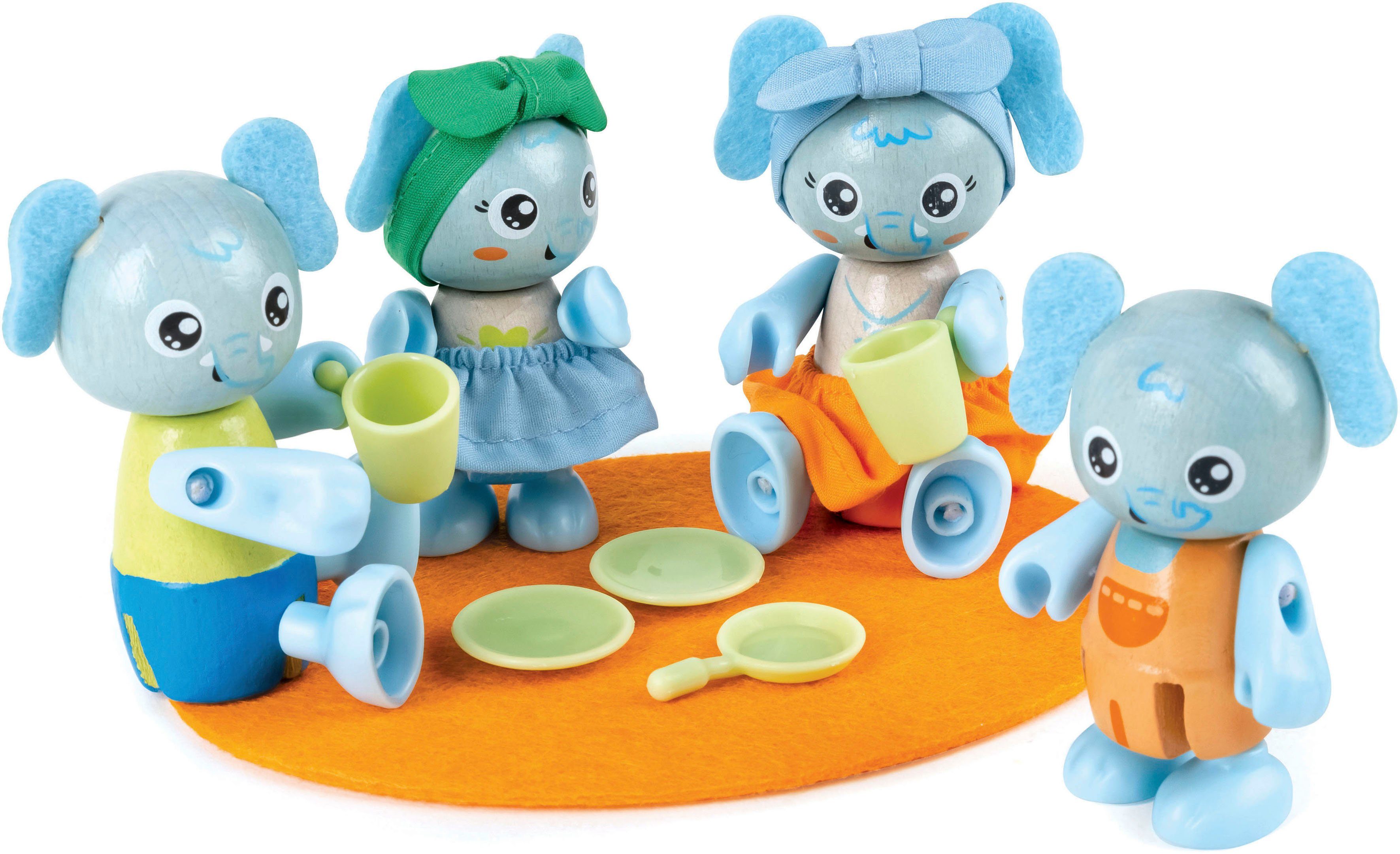 Hape Wald Green FSC®- schützt - Planet Minipuppe weltweit Elefantenfamilie, Explorers,