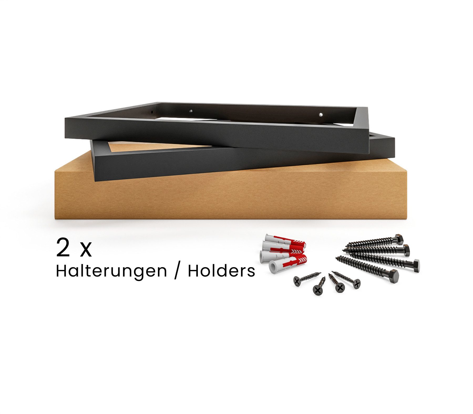 HEVVA Waschtischbefestigung Doppelte Waschtischhalterung 20/25/30/35/40/45/50 cm, REUSS, (2-St)